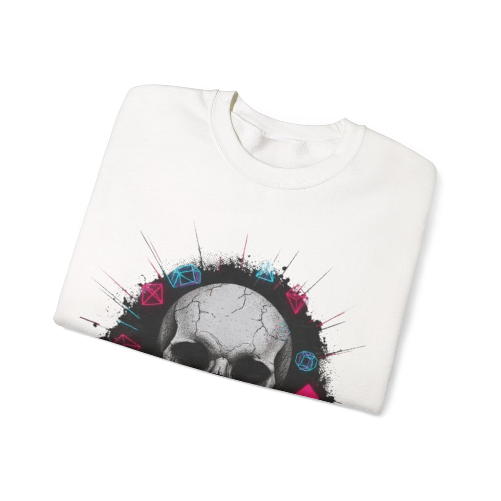 Skull Neon Geometry Crewneck Sweatshirt