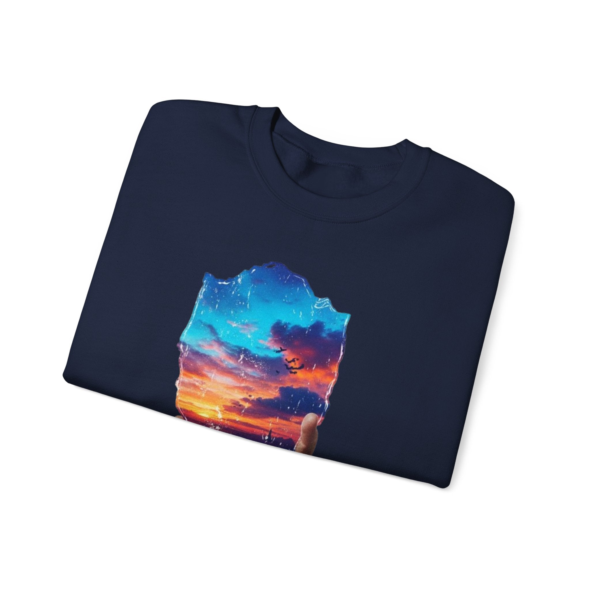 Sunset in Hand Crewneck Sweatshirt