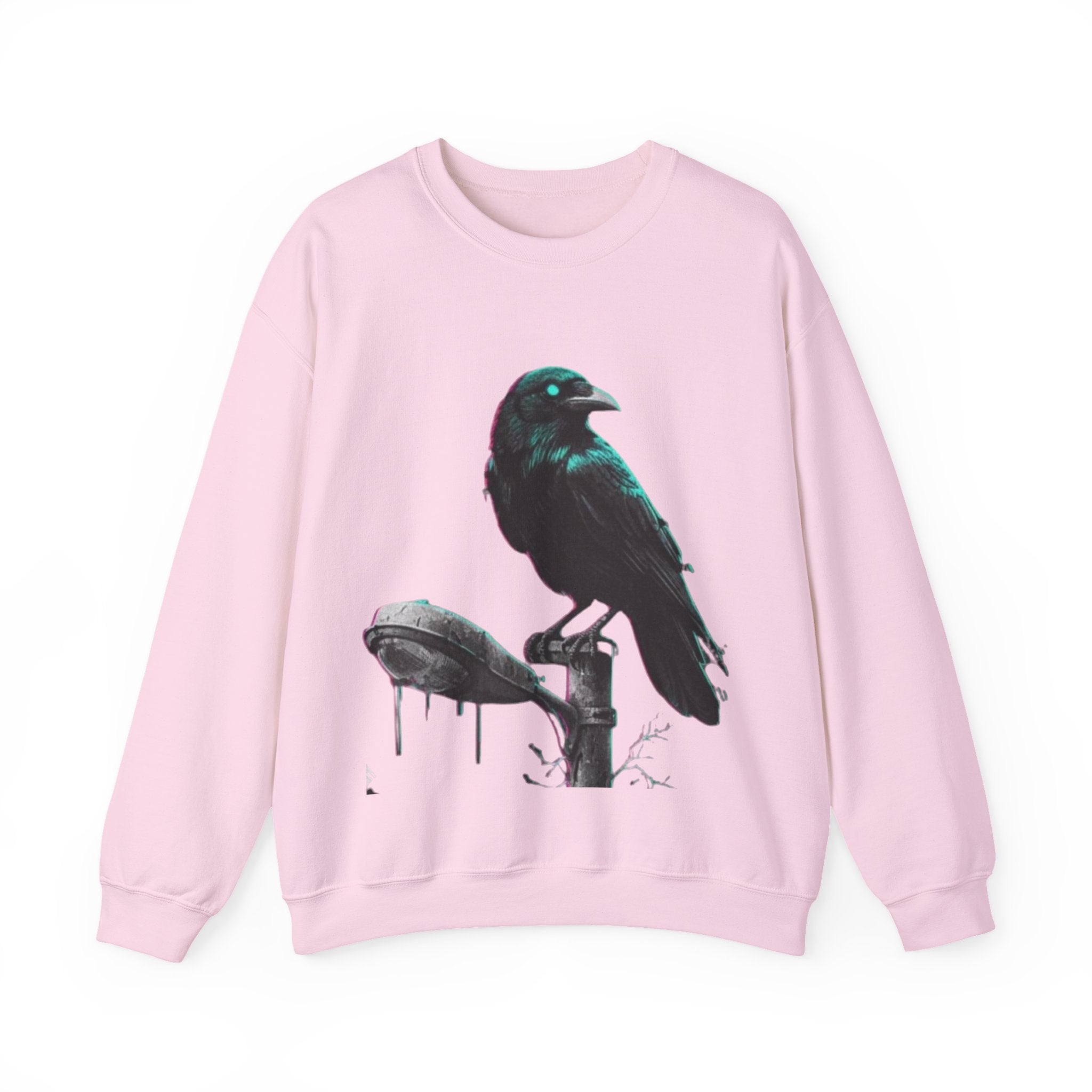 Raven Perch Crewneck Sweatshirt – Gothic Crow Graphic Pullover