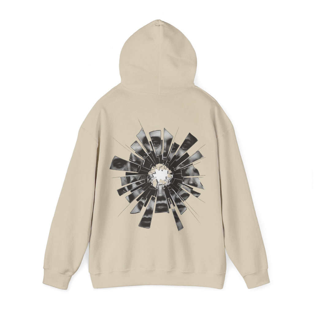 Hoodie — Monochrome Geometric Starburst Back Print