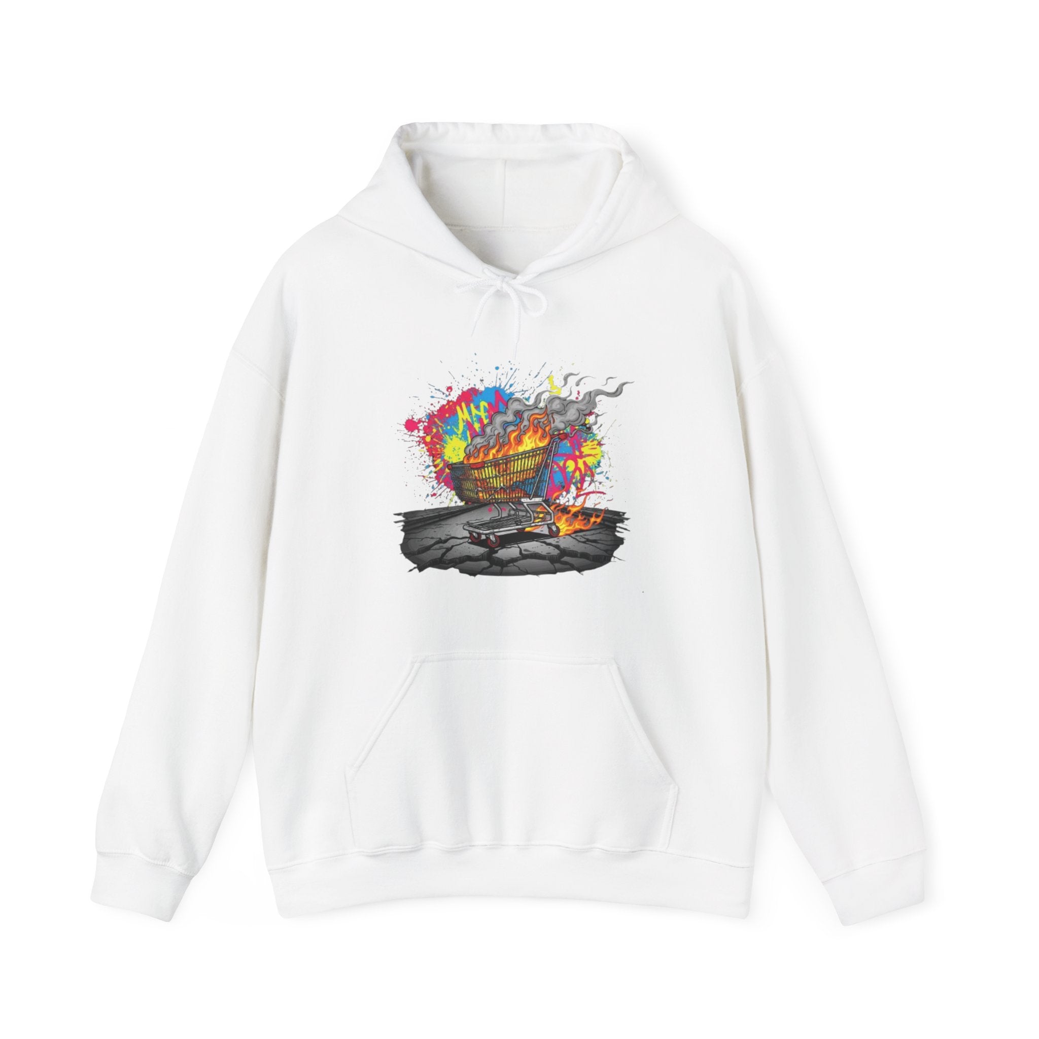 Hoodie — Colorful Campfire Skull Graphic Pullover