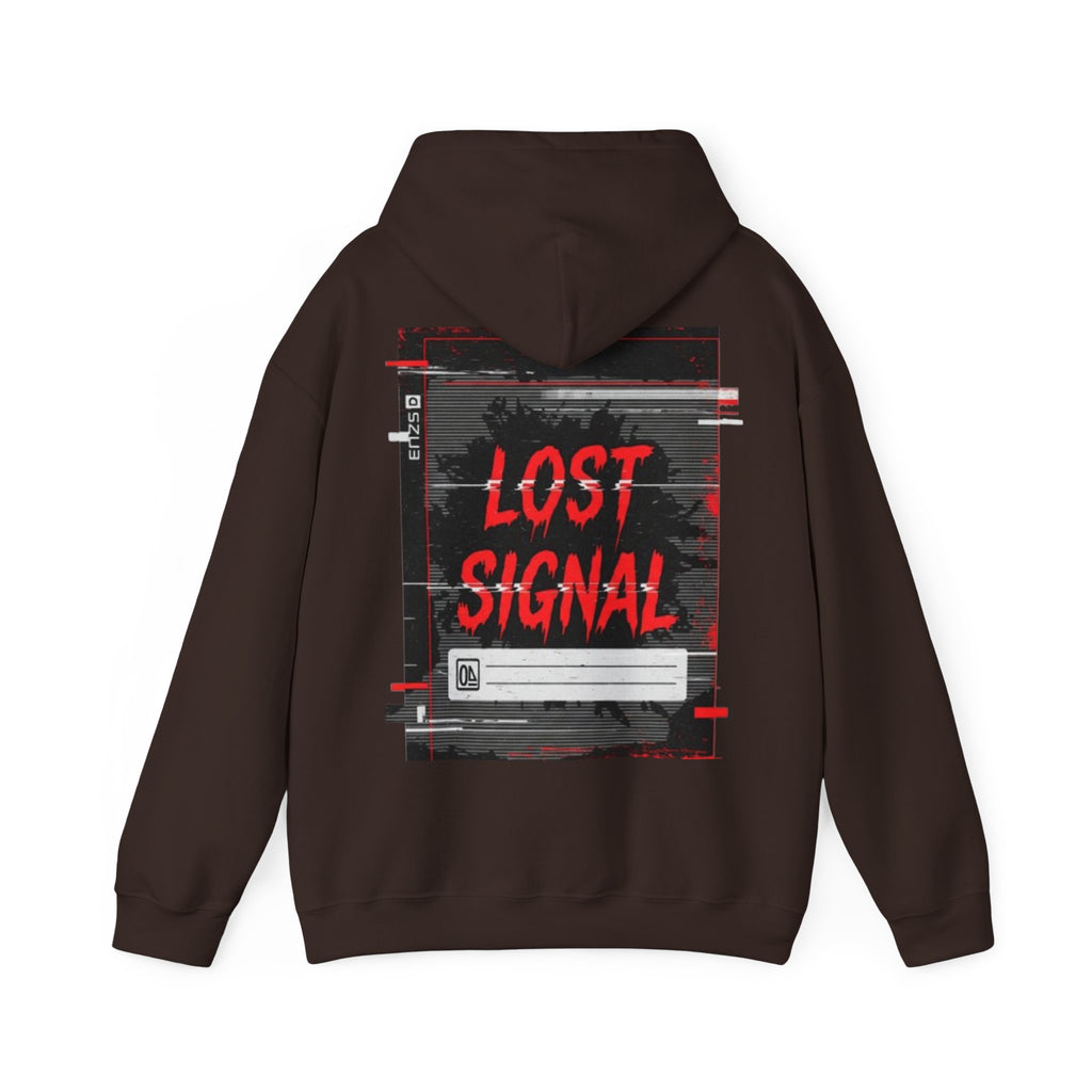 Lost Signal Hoodie - Retro Glitch Graphic Pullover