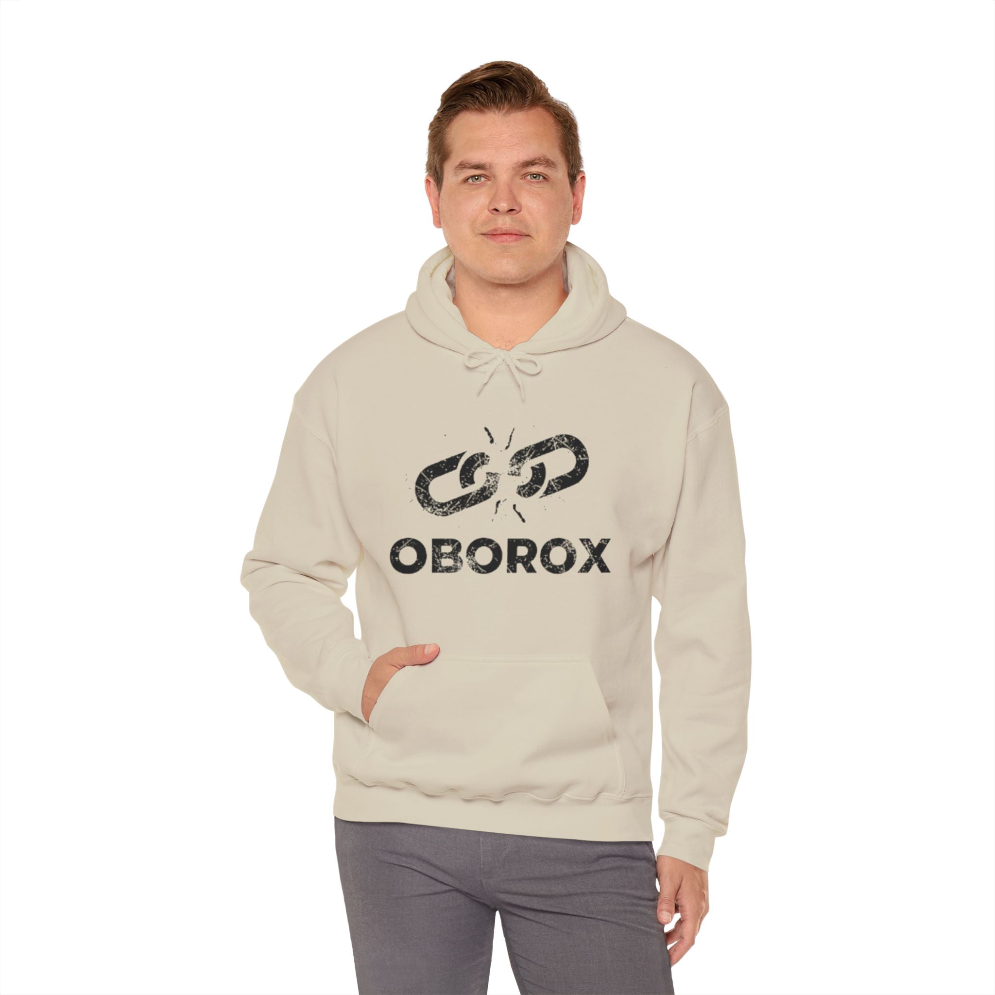 Anti System Hoodie — Oborox Distressed Logo Streetwear