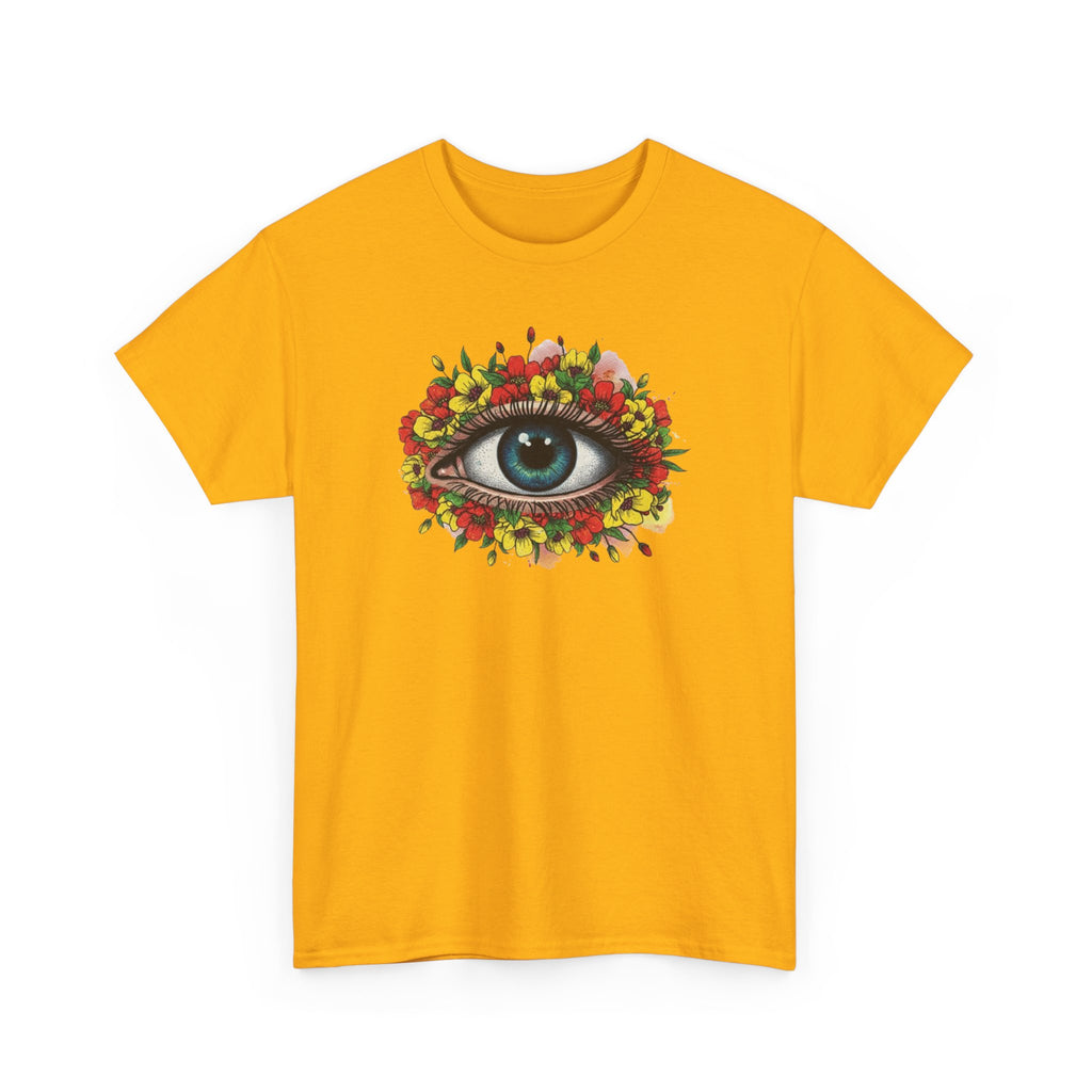 Mystic Floral Eye T-Shirt — Botanical All-Seeing Eye Graphic Tee