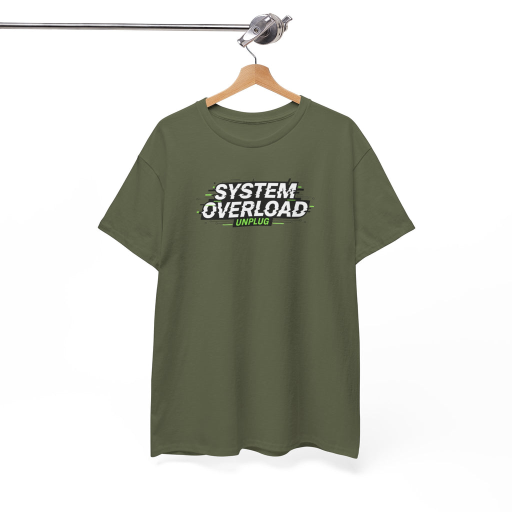 T-Shirt — "System Overload" Glitch Tech Graphic Tee