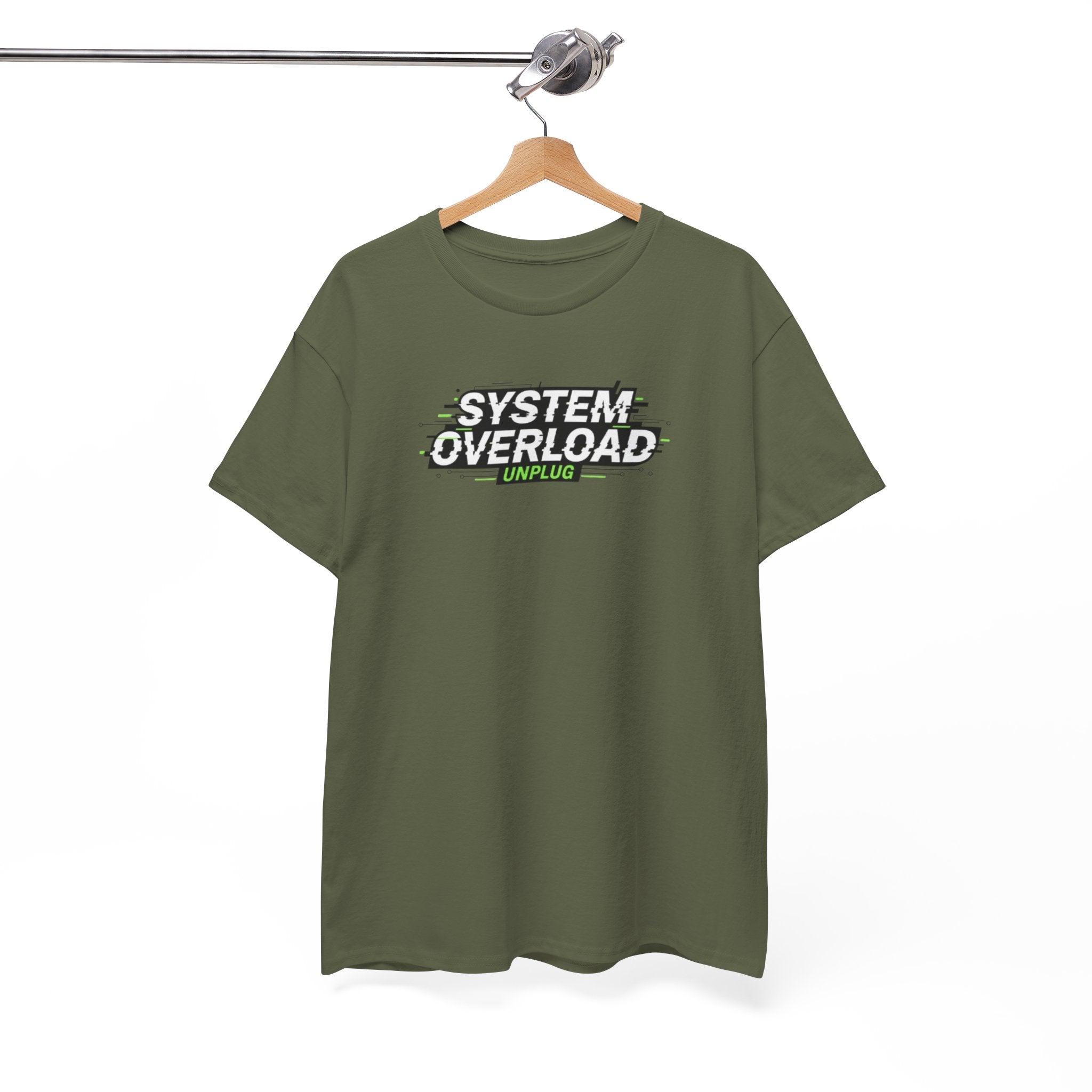 T-Shirt — "System Overload" Glitch Tech Graphic Tee