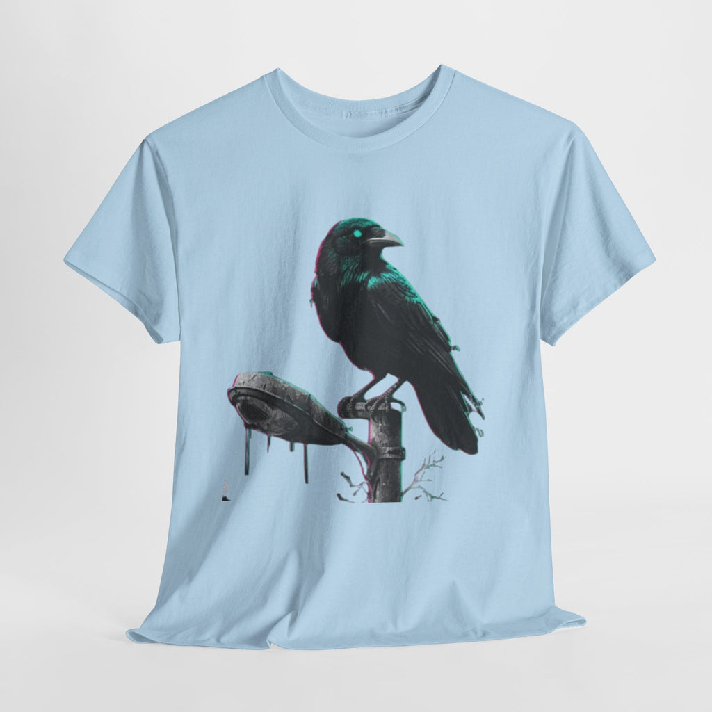 Raven Perch T‑Shirt — Gothic Crow Graphic Tee