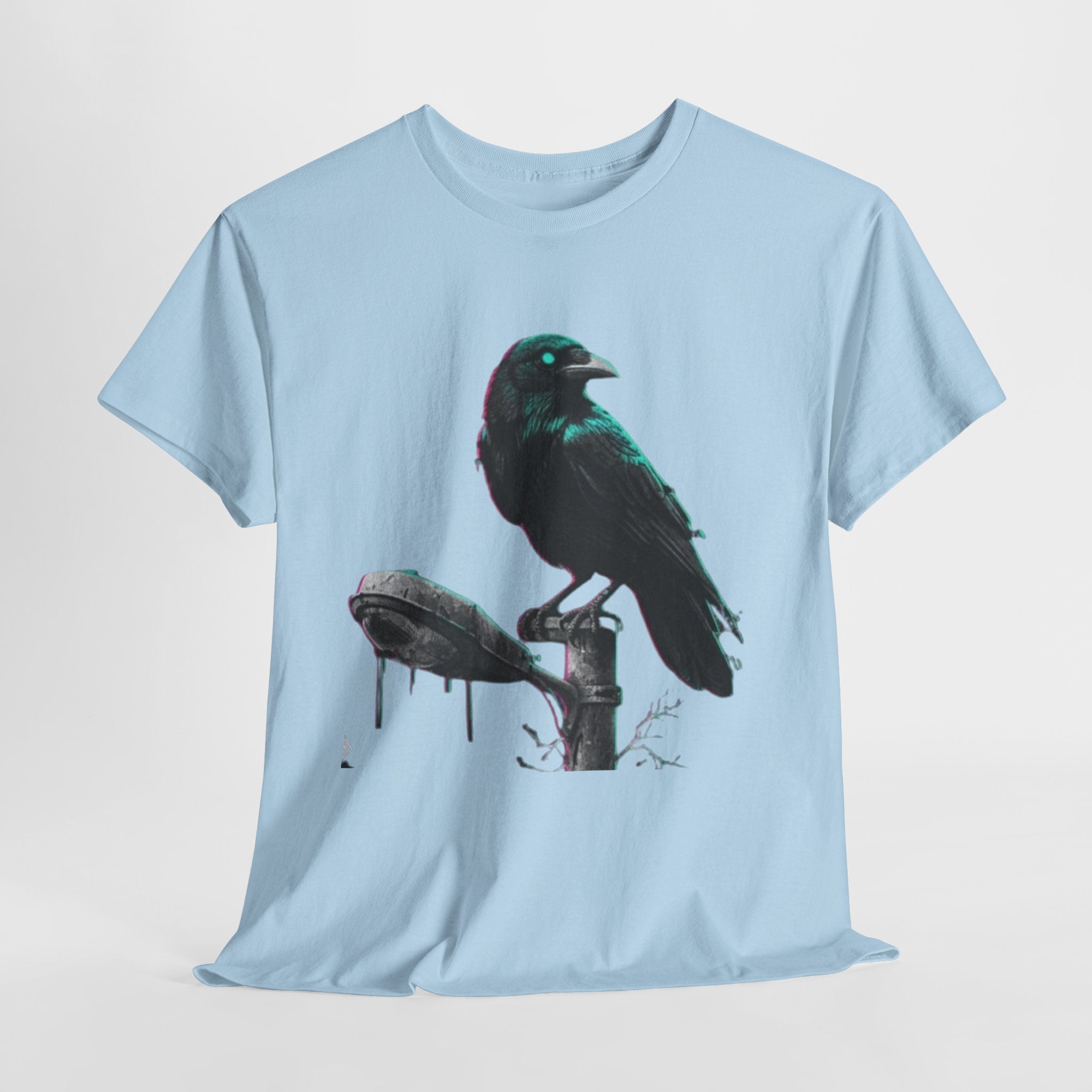 Raven Perch T‑Shirt — Gothic Crow Graphic Tee