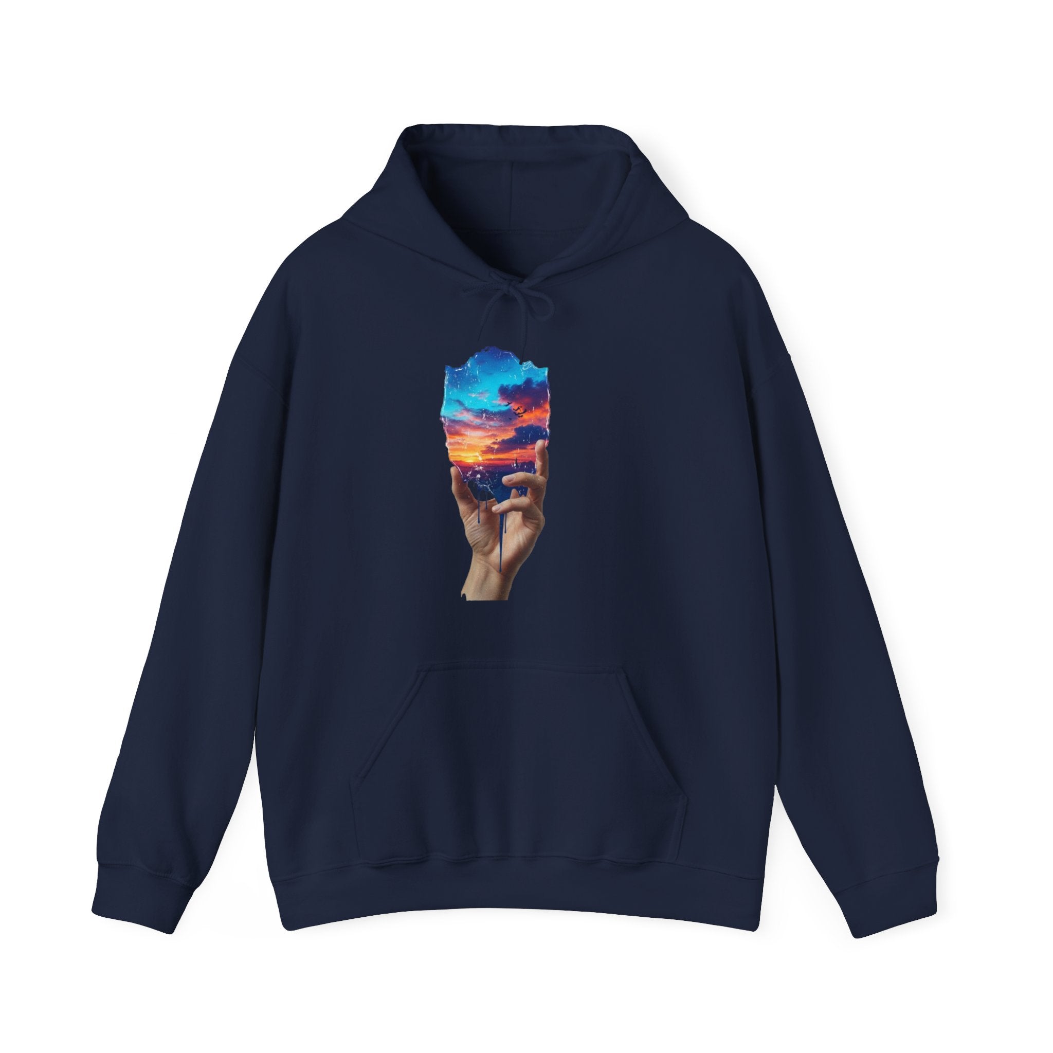 Hoodie — Hand Holding Sunset Sky Art Graphic Pullover