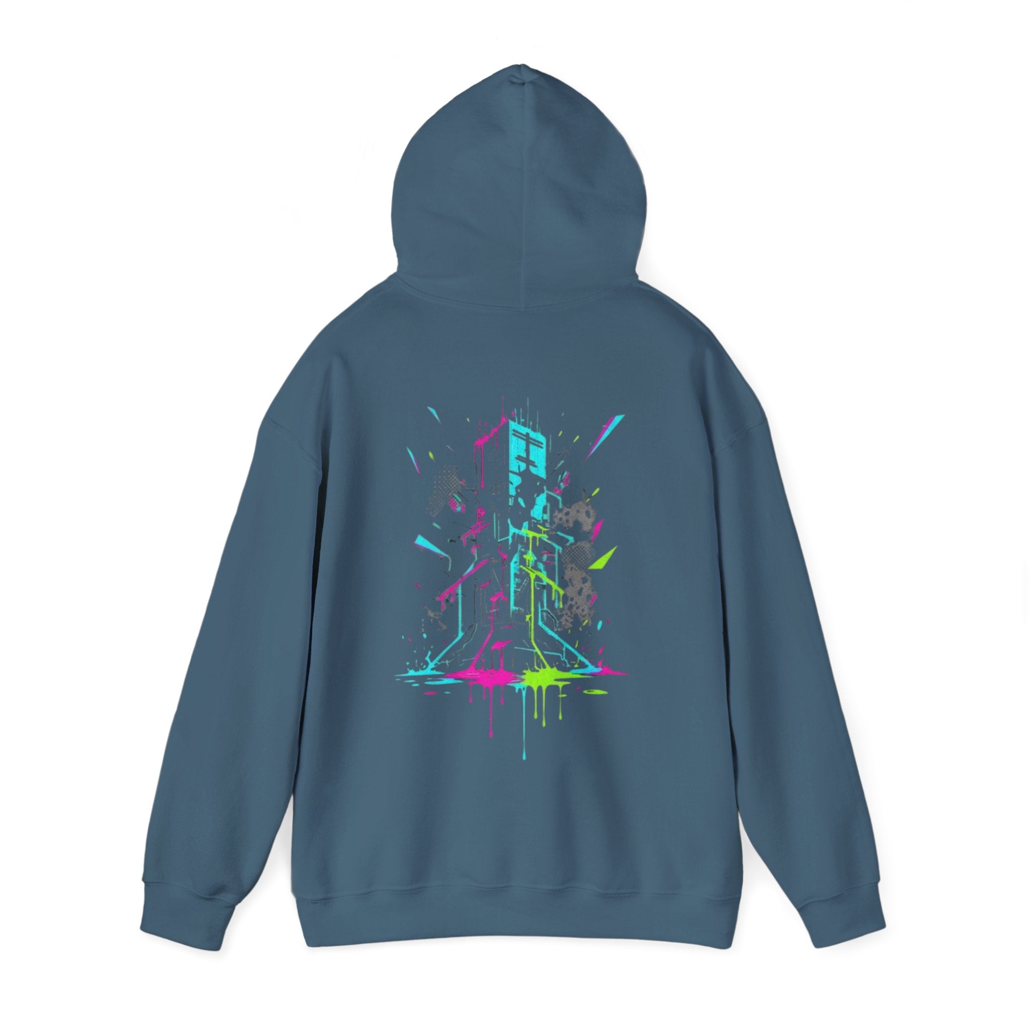 Retro Neon Arcade Hoodie — Pixel Tower Gaming Sweatshirt