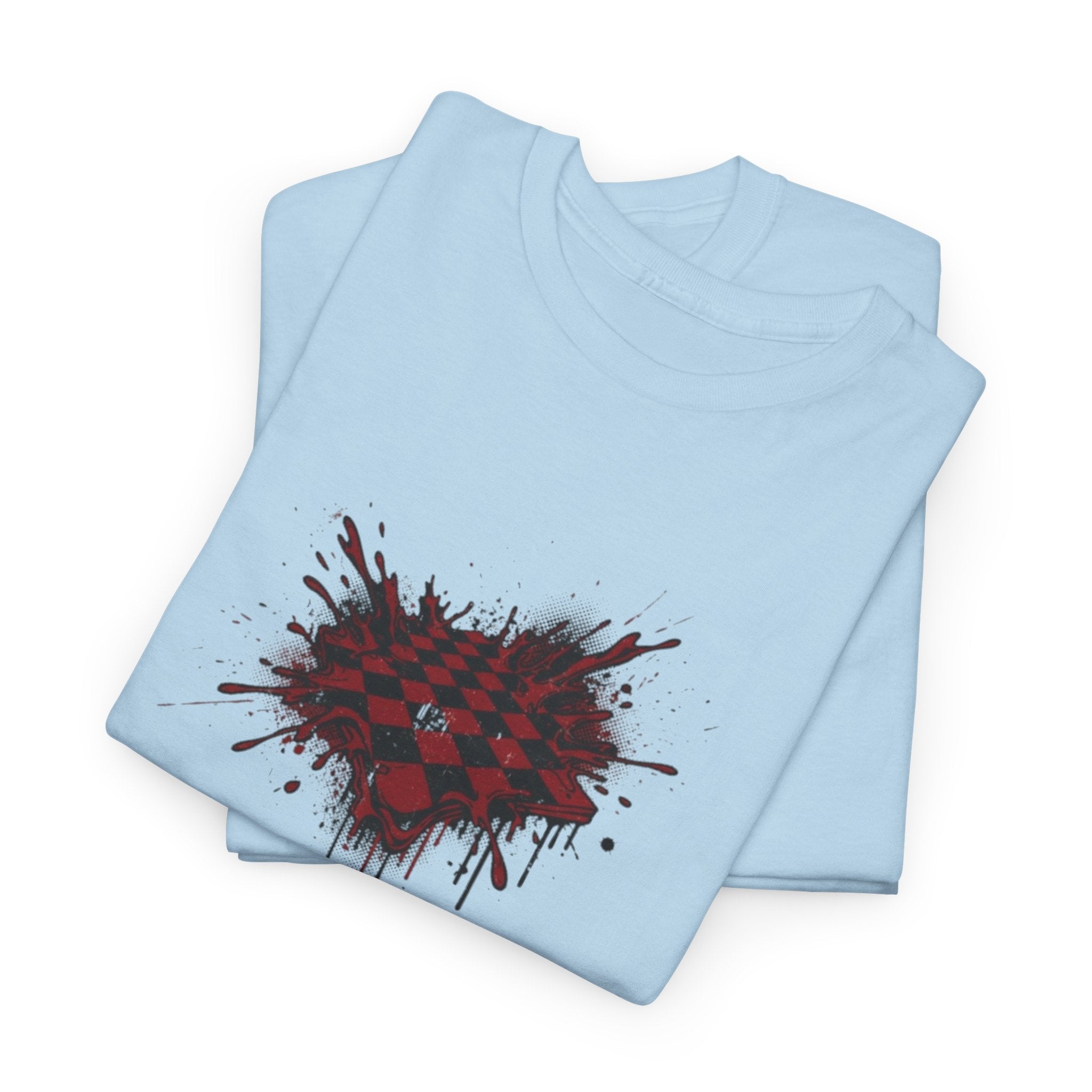 T-Shirt — Grunge Plaid Heart Graphic Tee