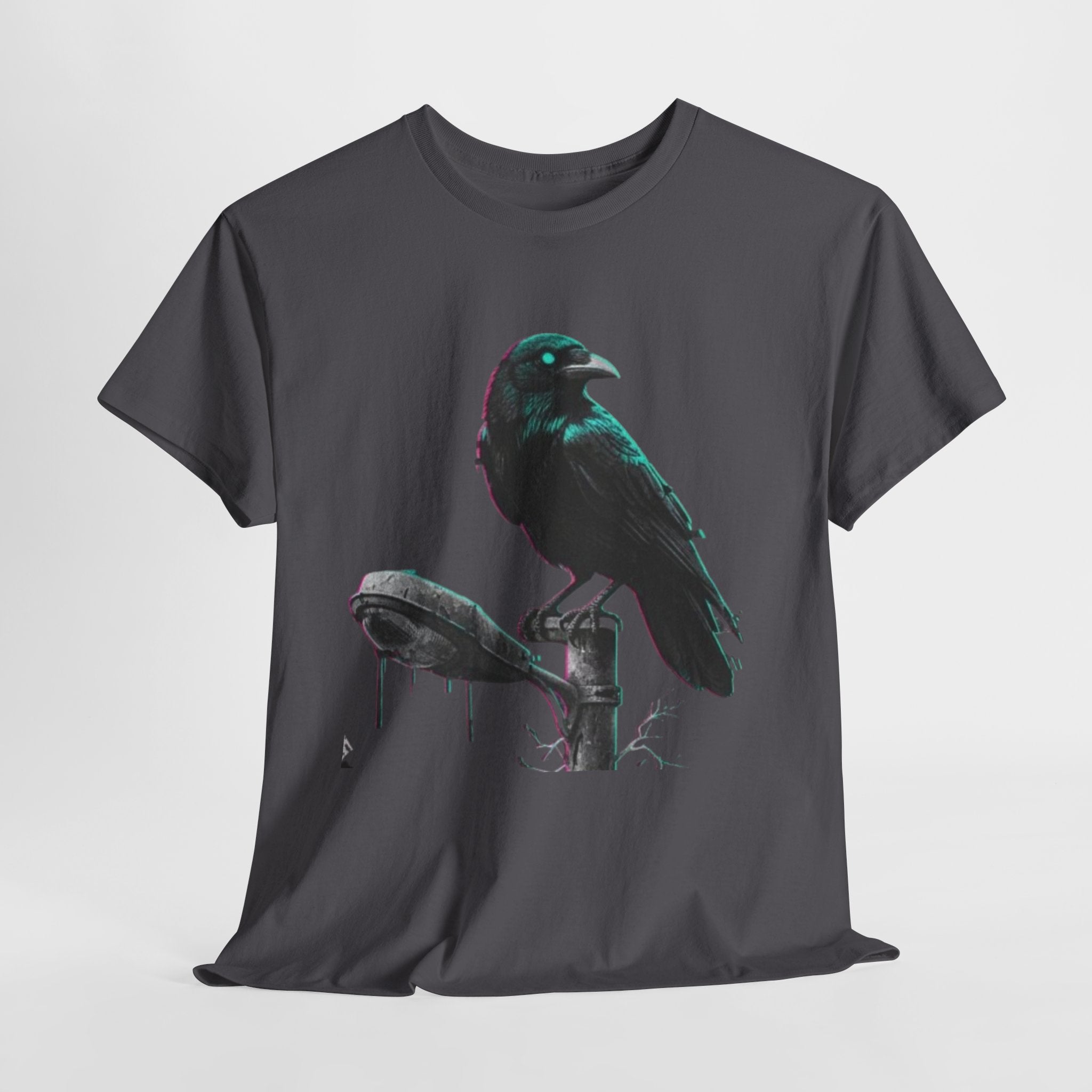 Raven Perch T‑Shirt — Gothic Crow Graphic Tee
