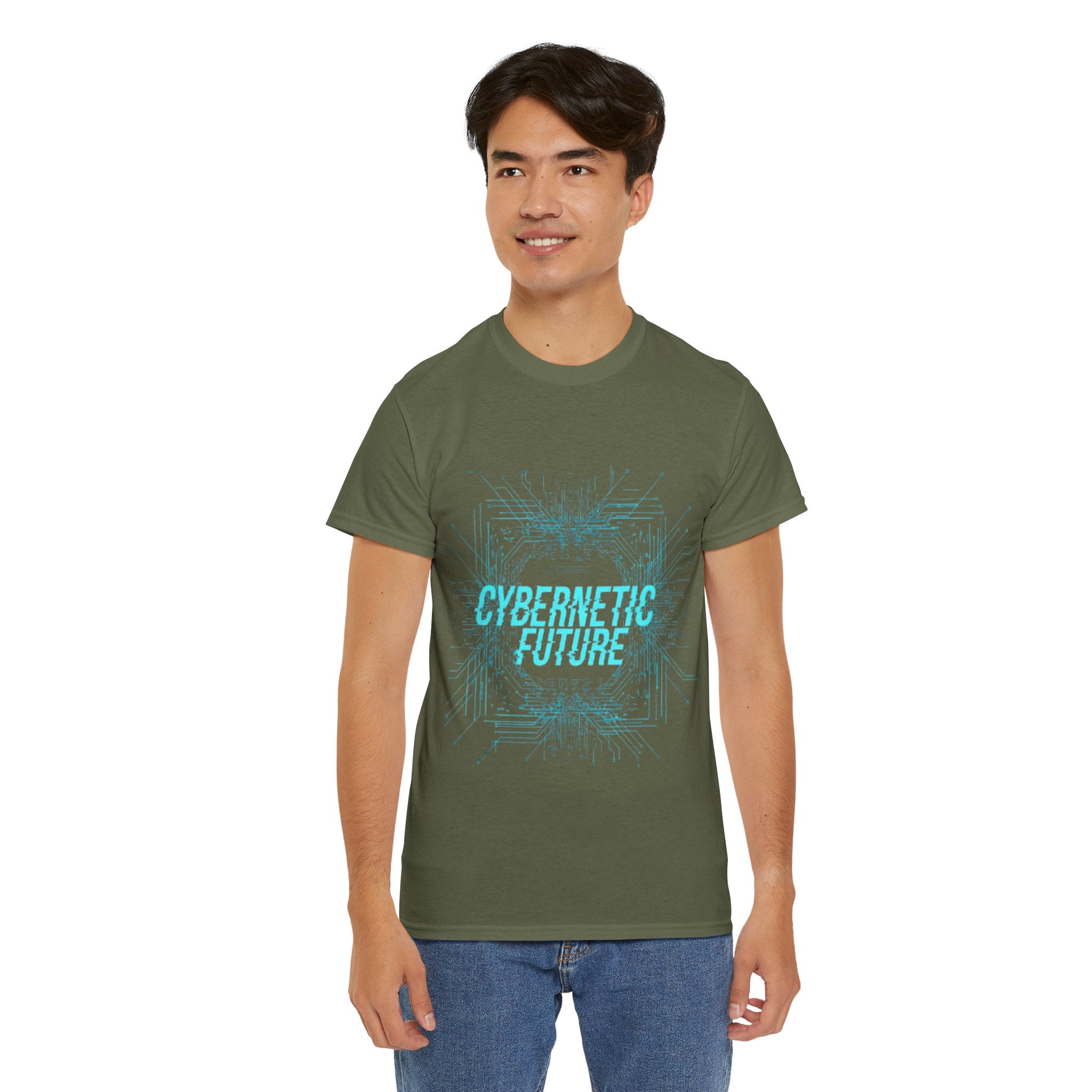 Cybernetic Future T-Shirt — Futuristic Tech Graphic Tee