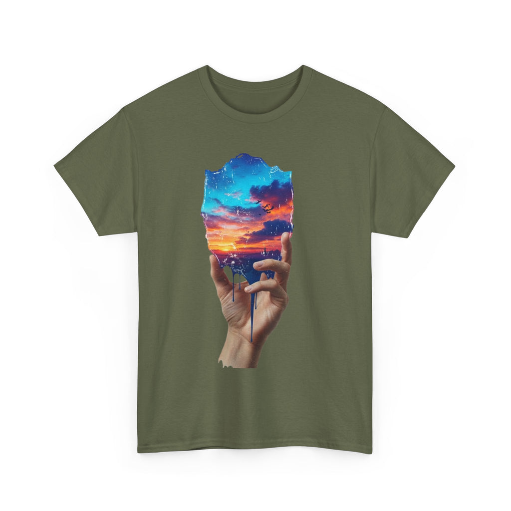Sunset in Hand T-Shirt — Dreamy Sky Graphic Tee