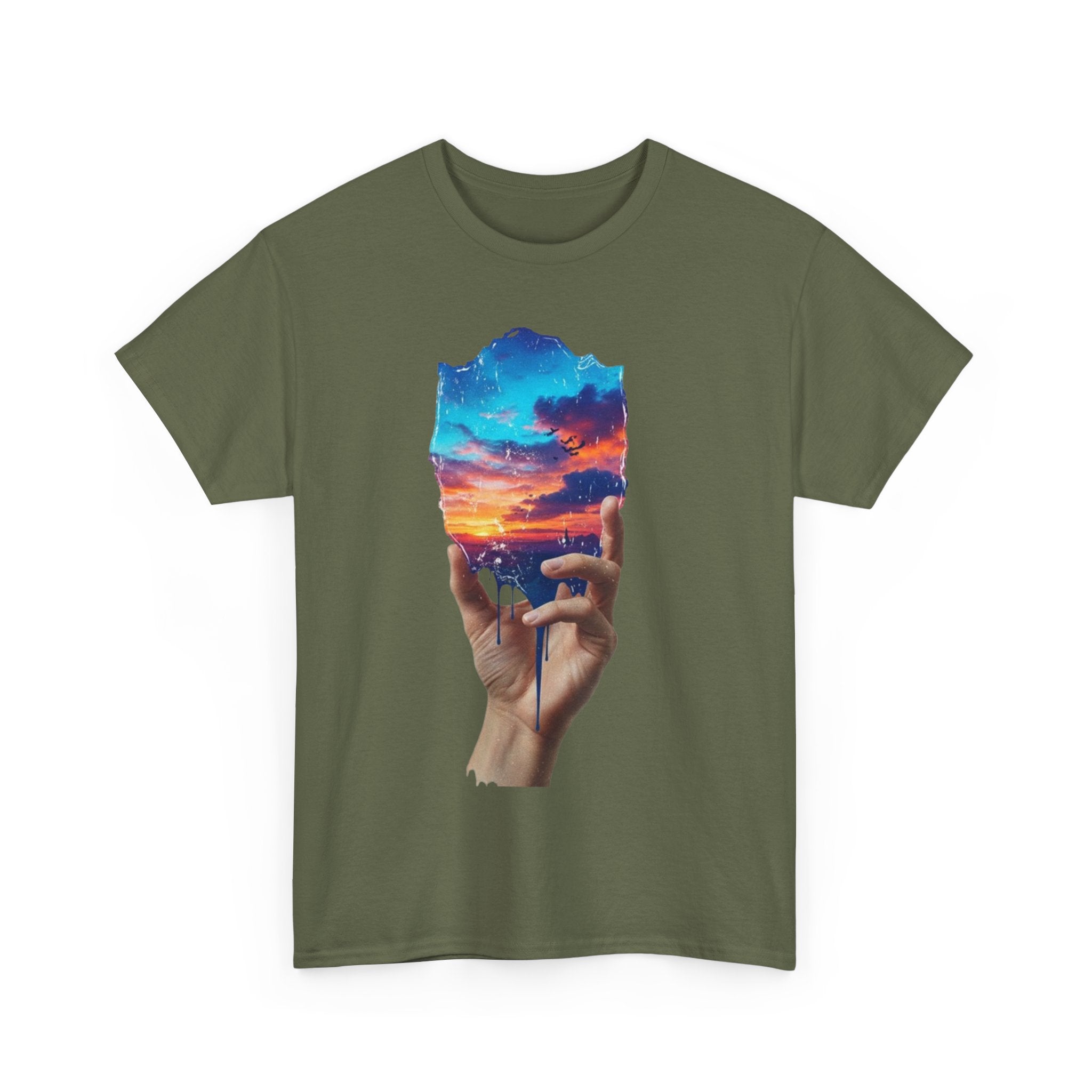 Sunset in Hand T-Shirt — Dreamy Sky Graphic Tee