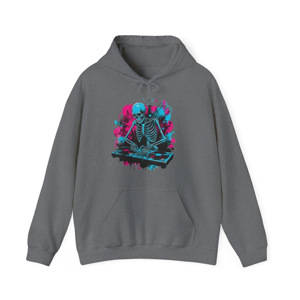 Hoodie — Neon Meditating Skeleton Graphic Hoodie