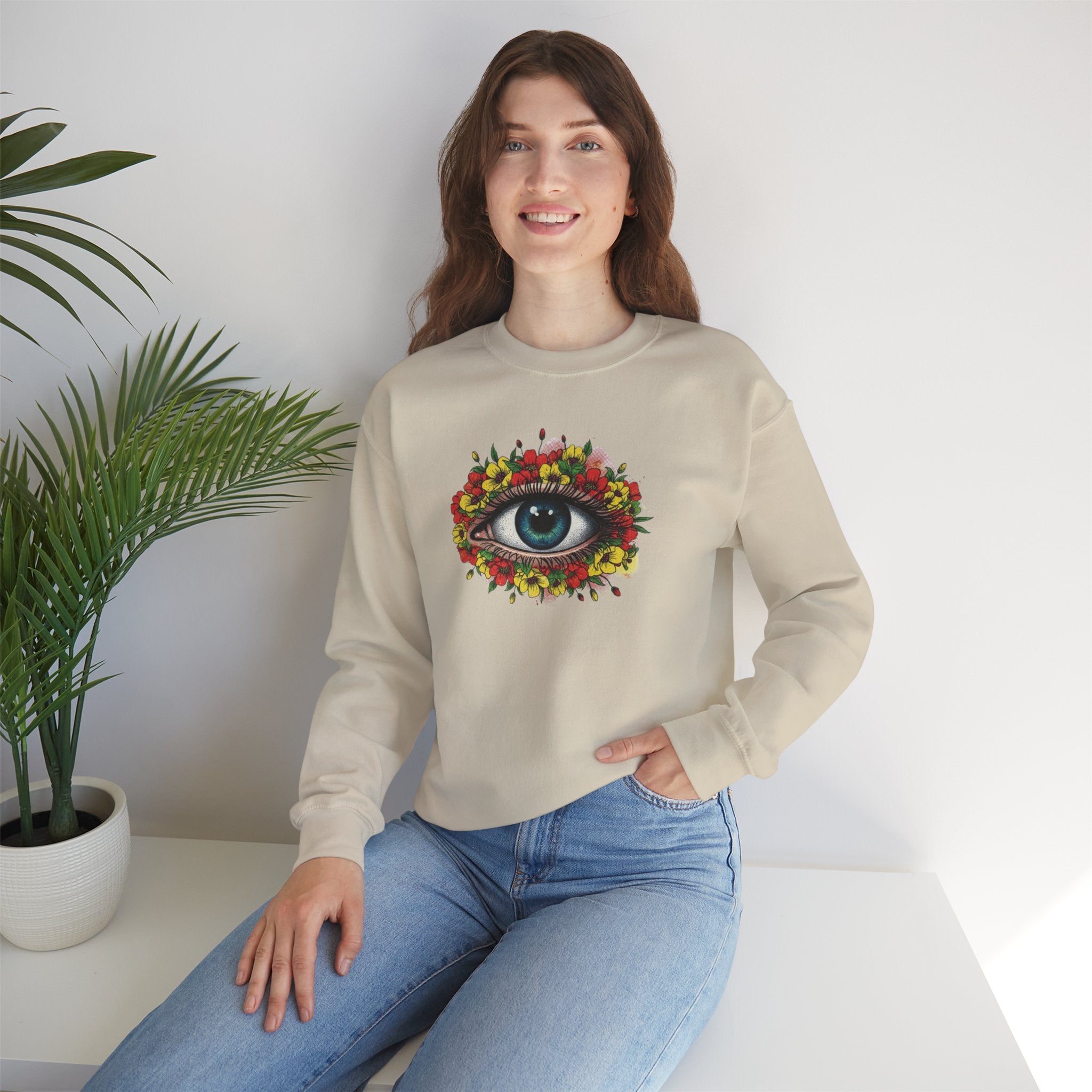 Mystic Floral Eye Crewneck Sweatshirt