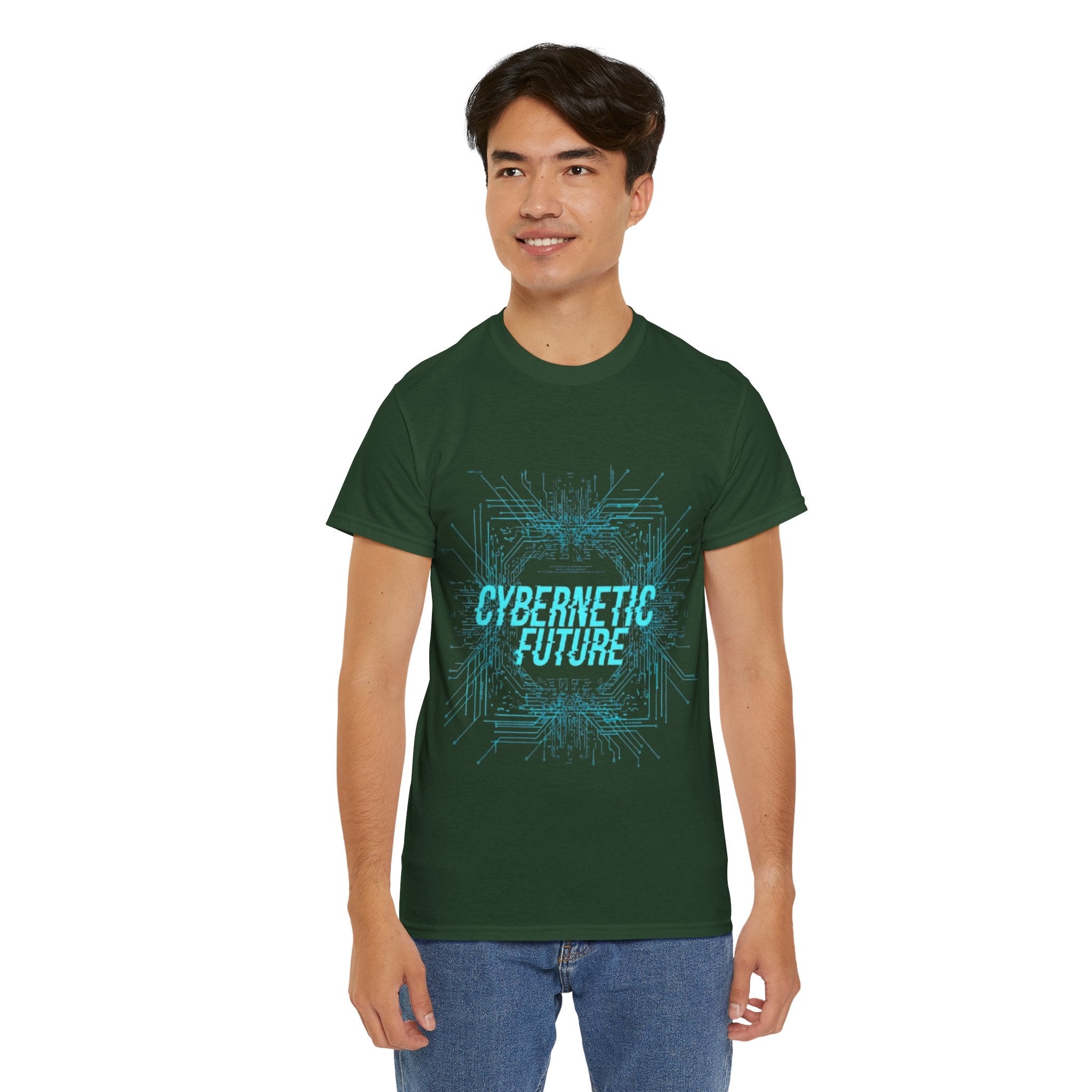 Cybernetic Future T-Shirt — Futuristic Tech Graphic Tee