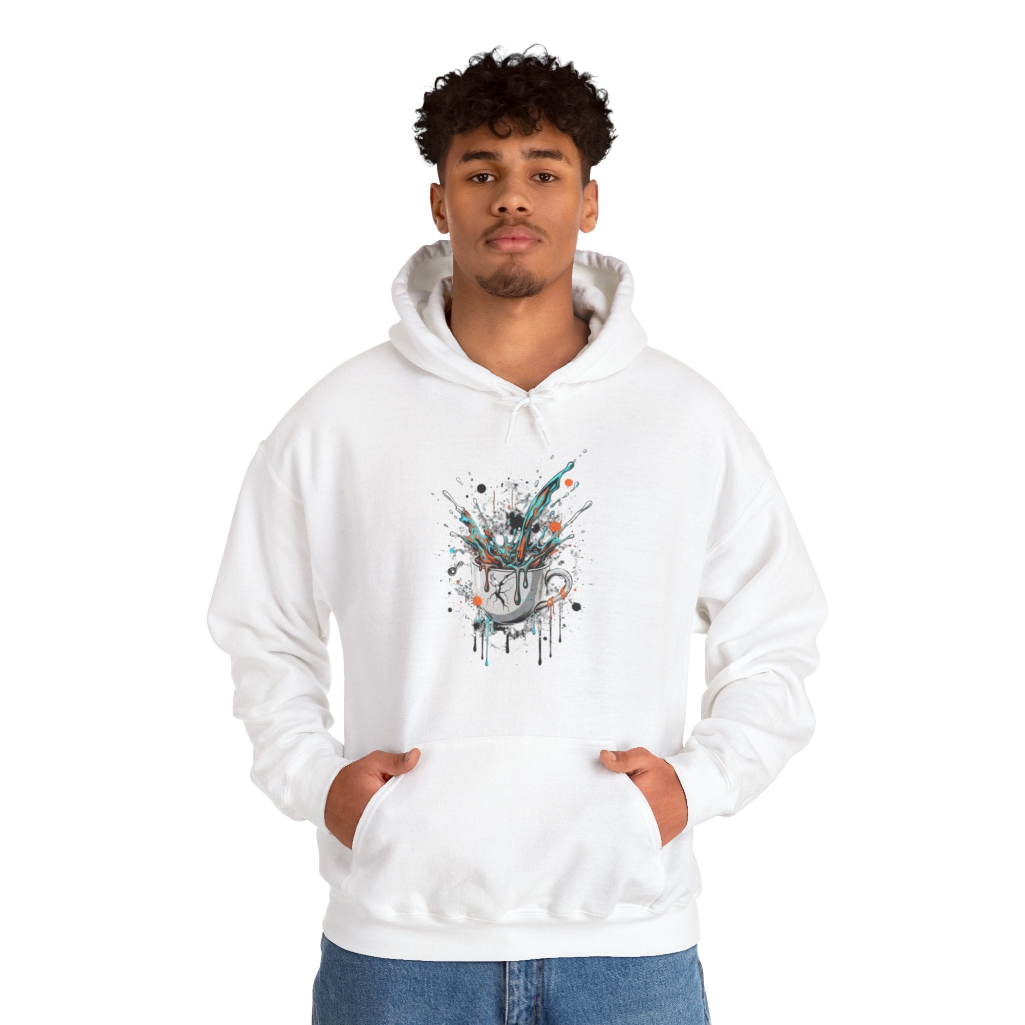Abstract Drum Kit Hoodie — Color Splash Music Drummer Pullover