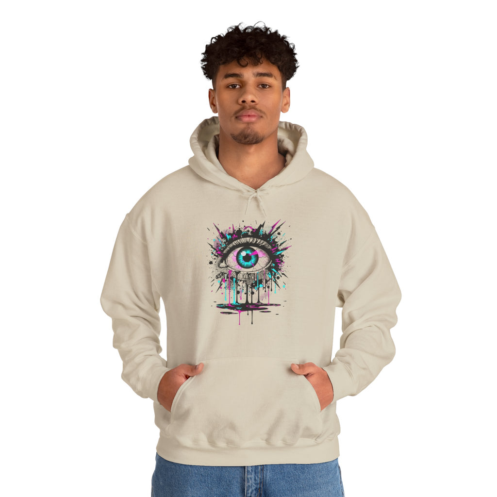 Hoodie — Artistic Dripping Eye Graphic Pullover