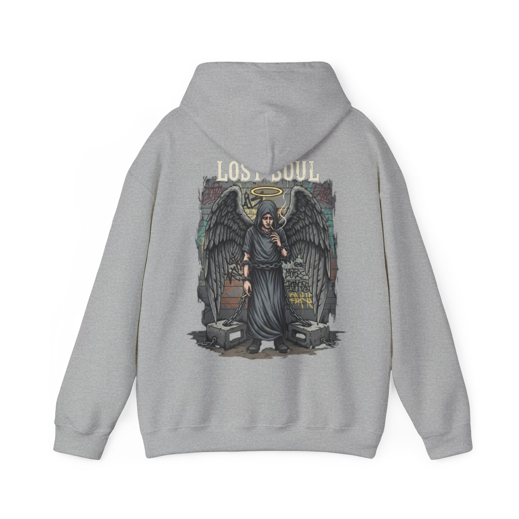 Angel of the Lost Soul Hoodie – Gothic Angel Wings Graveyard Pullover