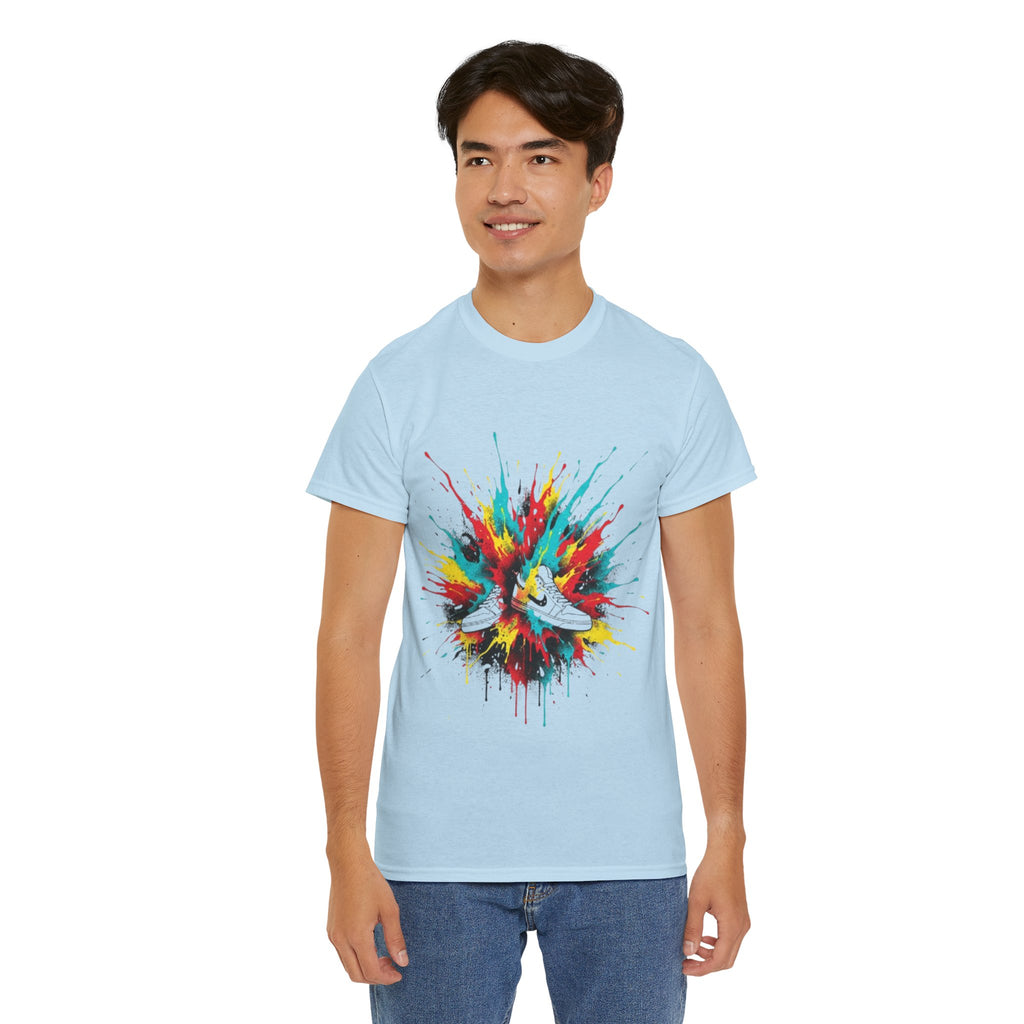 T‑Shirt — Colorful Paint Splash Sneakers Graphic Tee