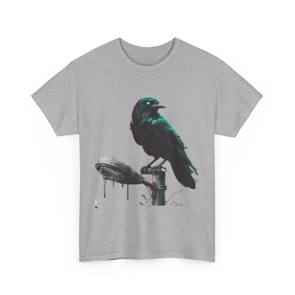 Raven Perch T‑Shirt — Gothic Crow Graphic Tee
