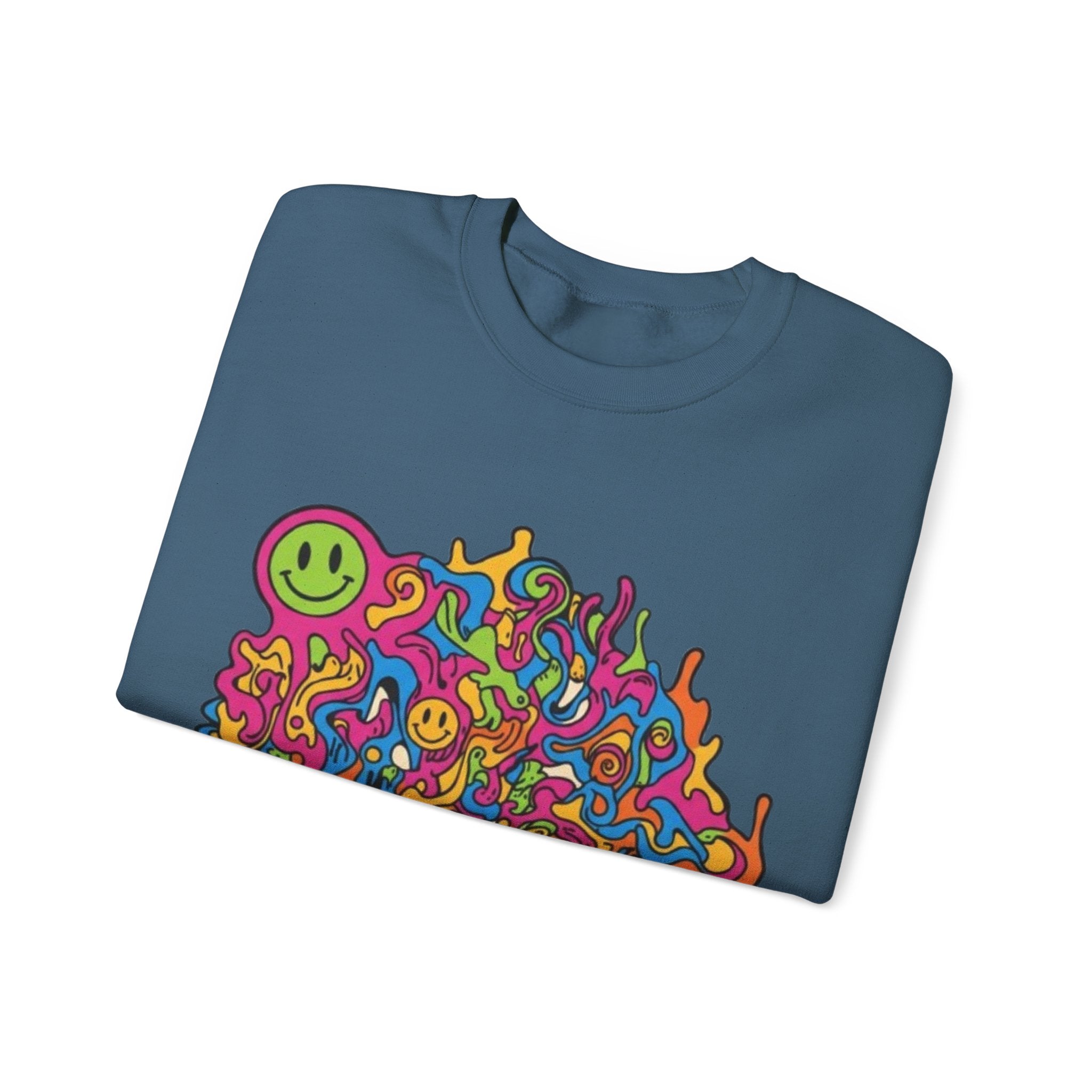 Psychedelic Smiley Swirl Crewneck Sweatshirt
