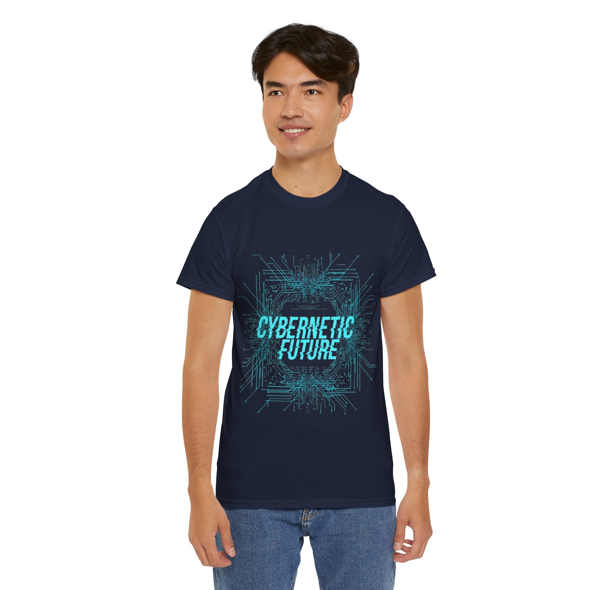Cybernetic Future T-Shirt — Futuristic Tech Graphic Tee