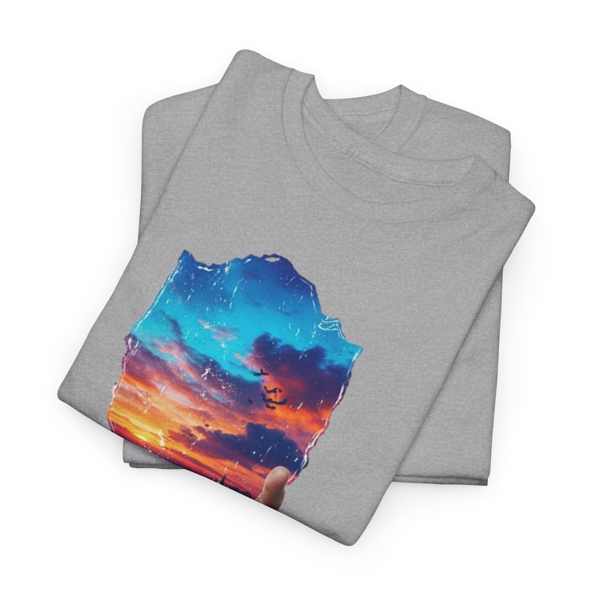 Sunset in Hand T-Shirt — Dreamy Sky Graphic Tee