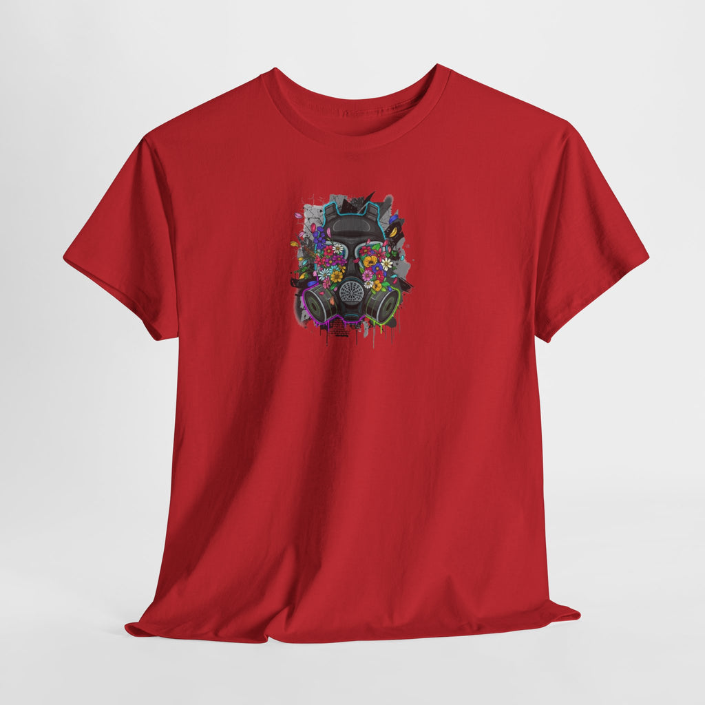 Streetwear Tee — Neon Skull Floral Graphic