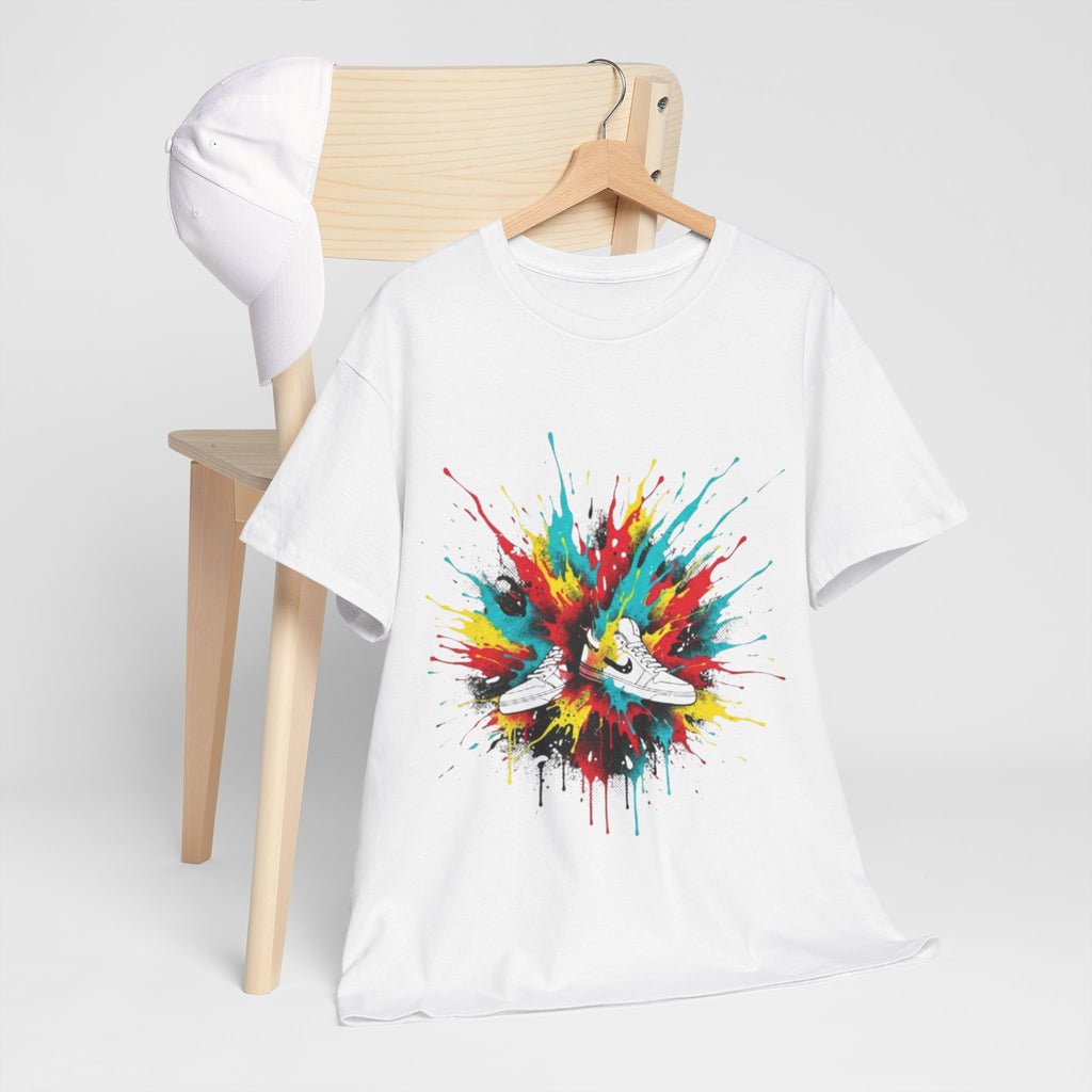 T‑Shirt — Colorful Paint Splash Sneakers Graphic Tee