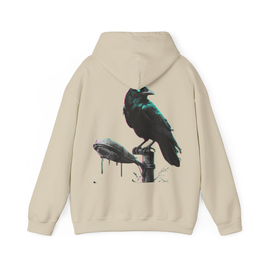 Raven Graveyard Hoodie - Gothic Crow Graphic Pullover