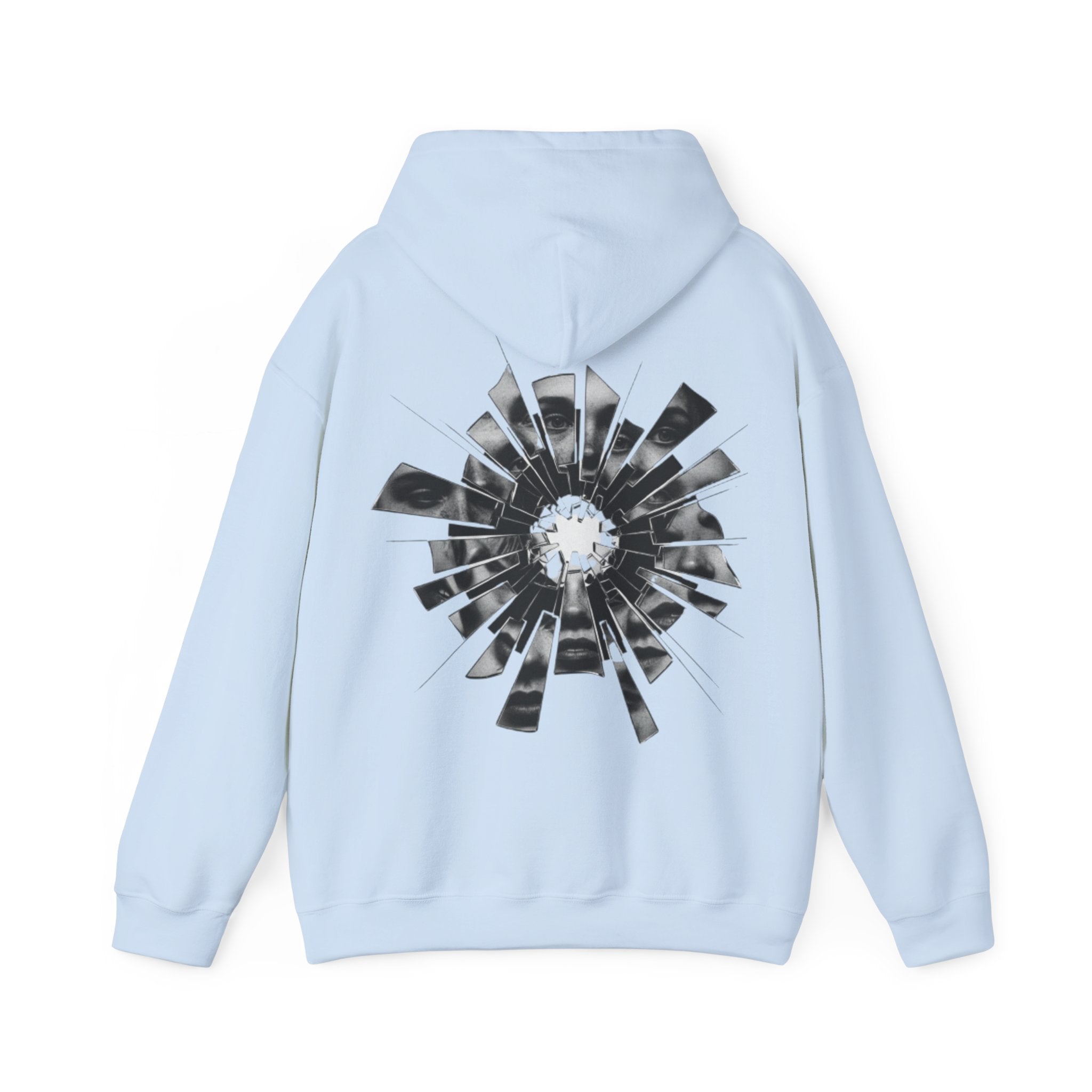 Hoodie — Monochrome Geometric Starburst Back Print