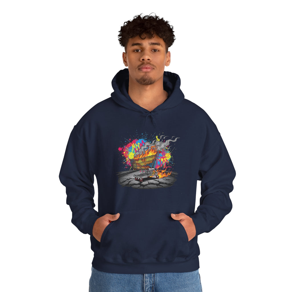 Hoodie — Colorful Campfire Skull Graphic Pullover