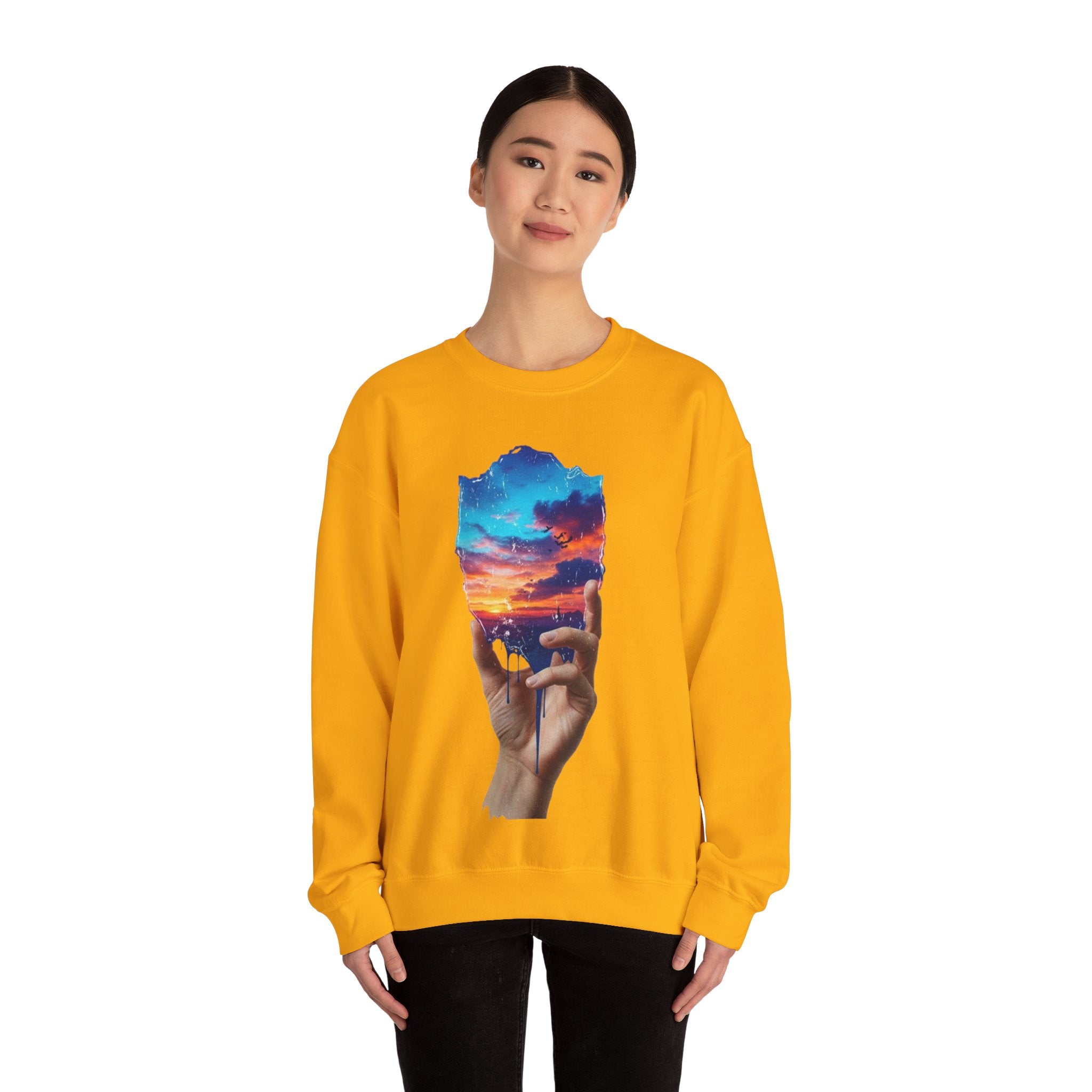Sunset in Hand Crewneck Sweatshirt