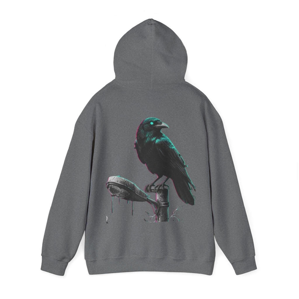 Raven Graveyard Hoodie - Gothic Crow Graphic Pullover