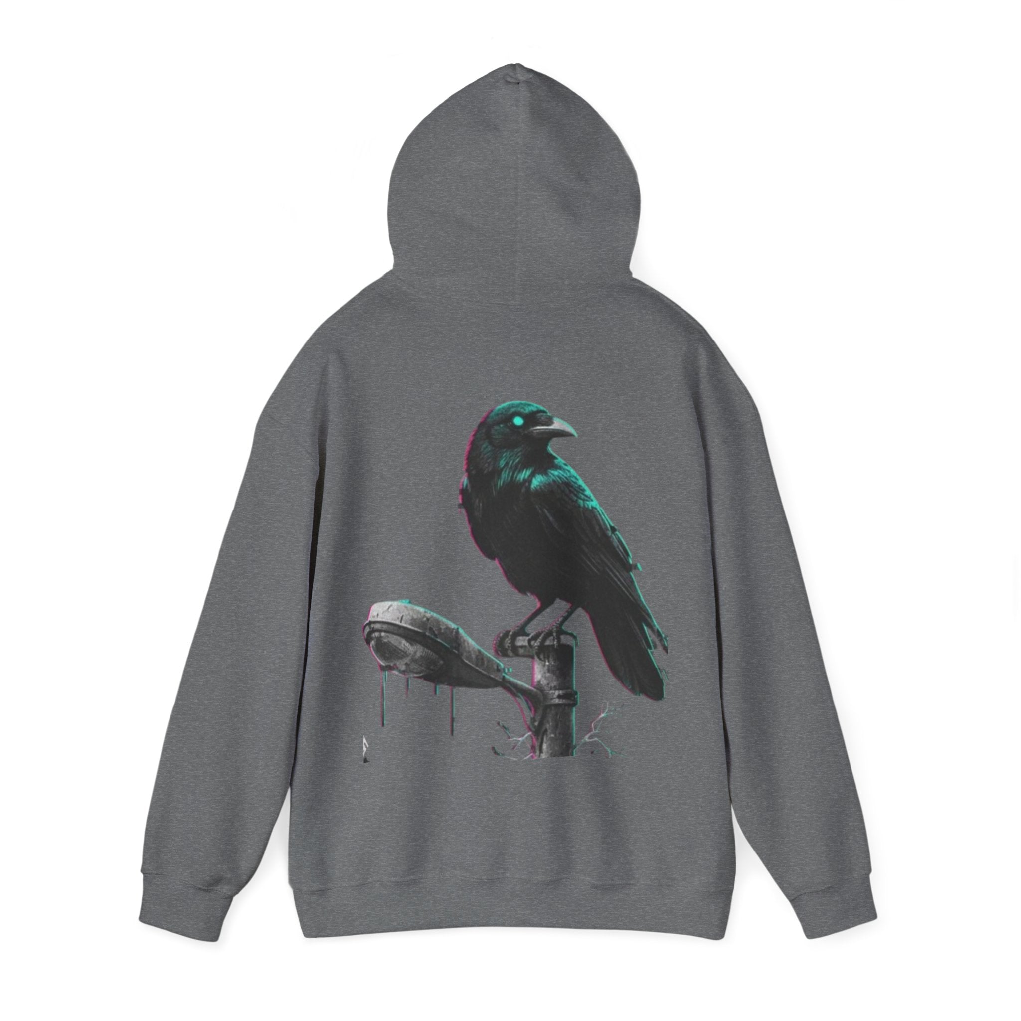 Raven Graveyard Hoodie - Gothic Crow Graphic Pullover