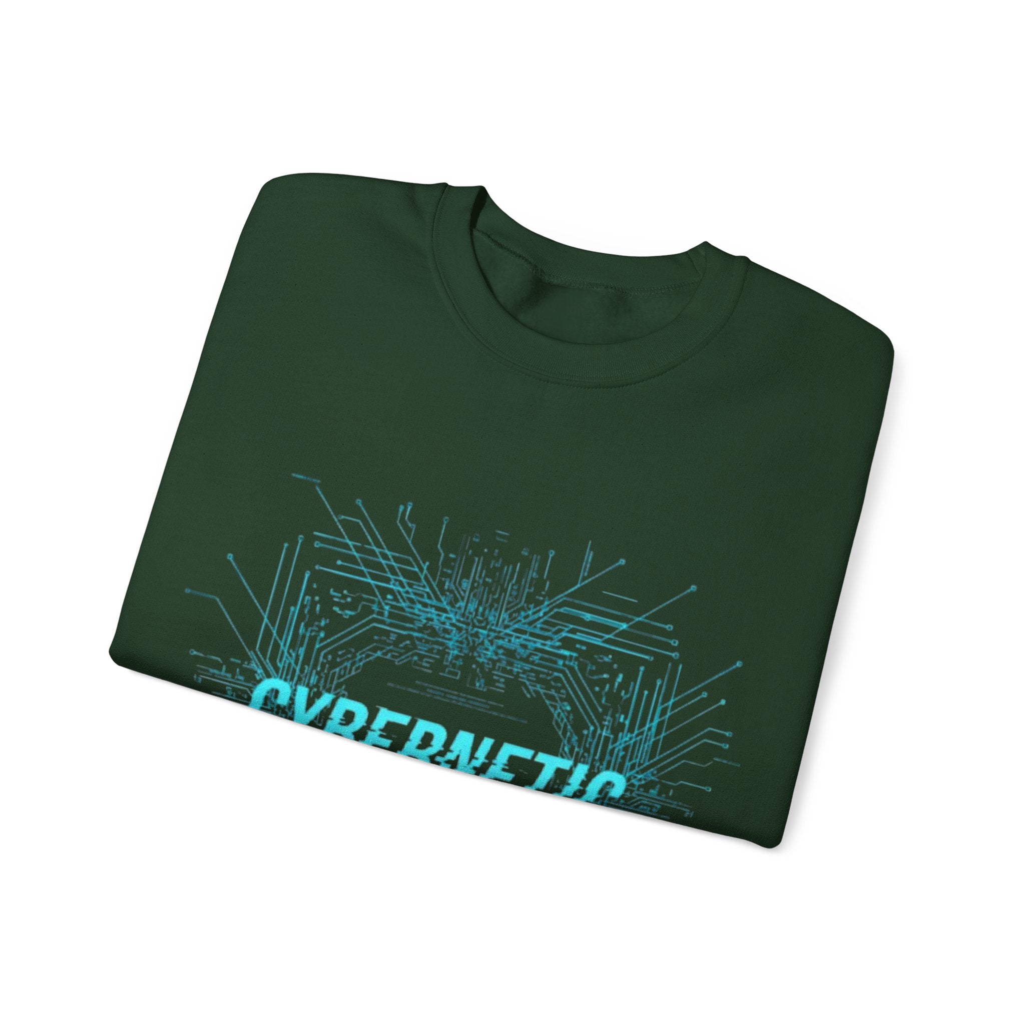 Cybernetic Future Crewneck Sweatshirt – Futuristic Tech Graphic Pullover