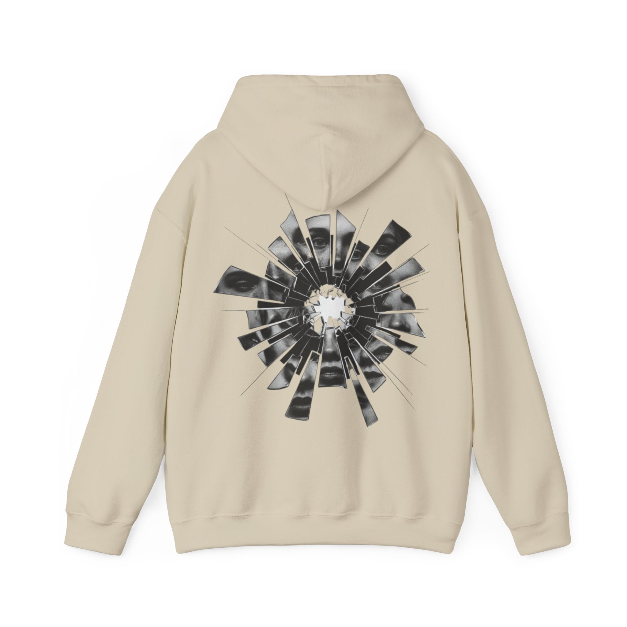 Hoodie — Monochrome Geometric Starburst Back Print