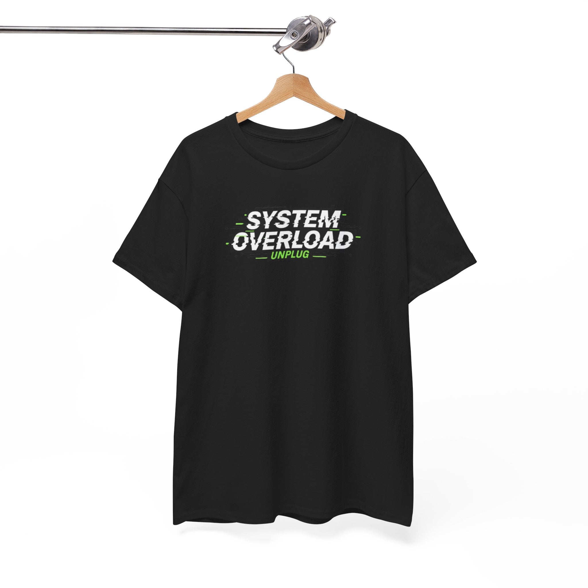 T-Shirt — "System Overload" Glitch Tech Graphic Tee