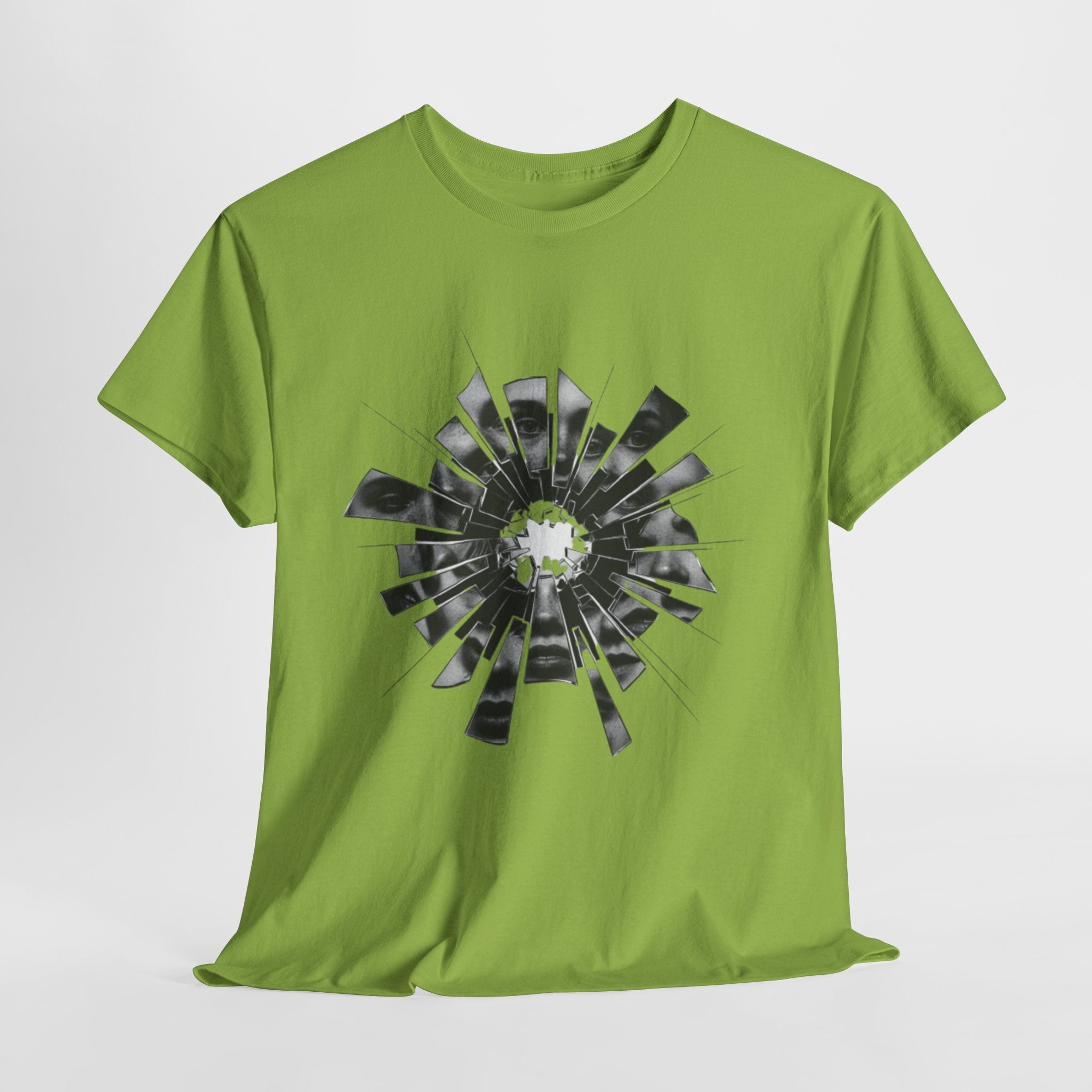 Broken Glass Bullet Hole T‑Shirt — Shattered Window Graphic Tee