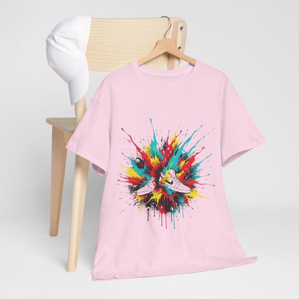 T‑Shirt — Colorful Paint Splash Sneakers Graphic Tee