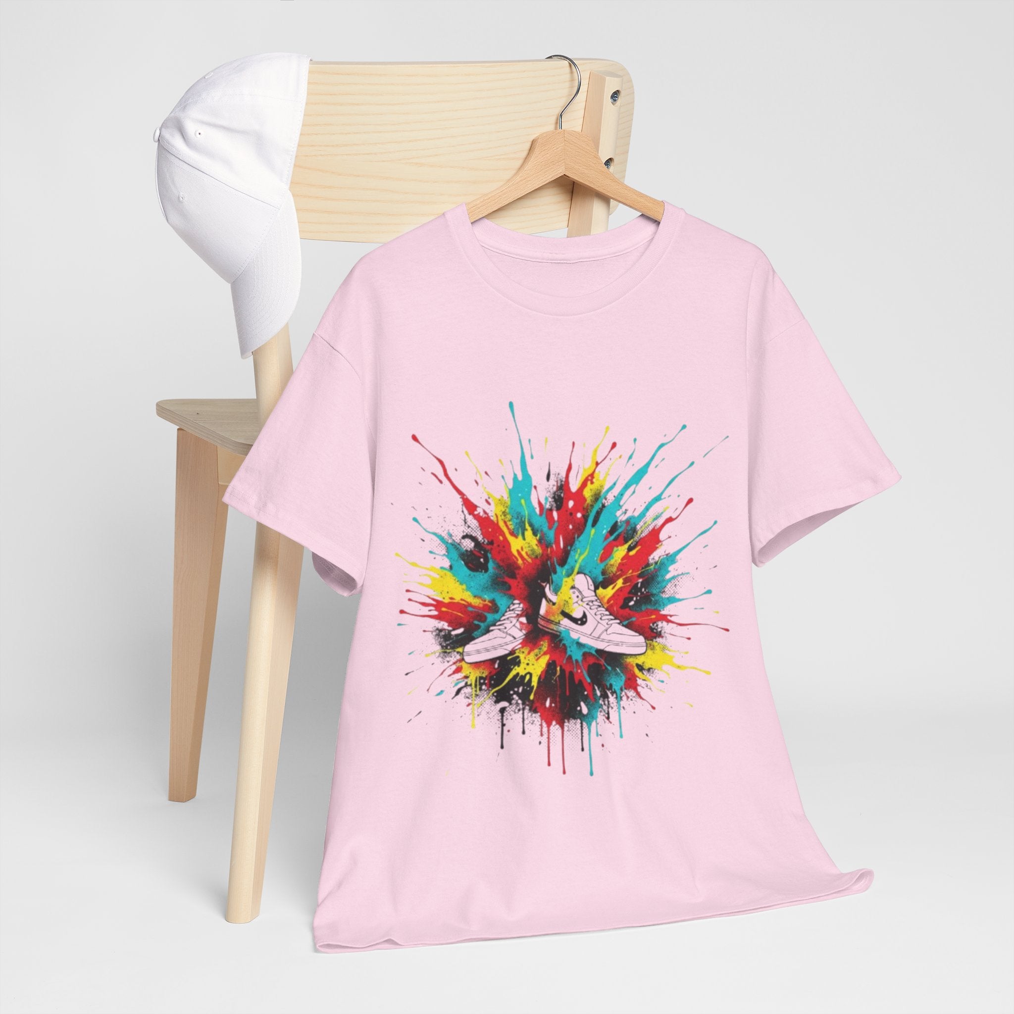 T‑Shirt — Colorful Paint Splash Sneakers Graphic Tee