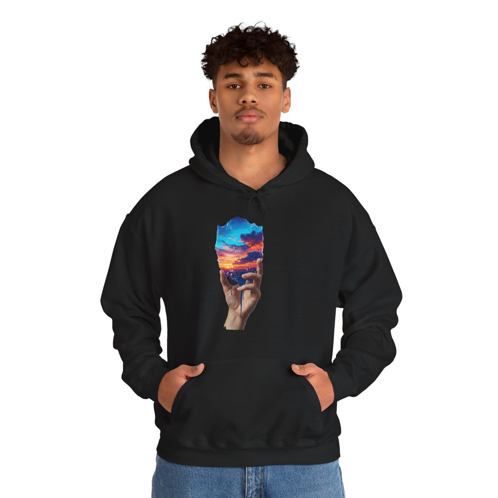 Hoodie — Hand Holding Sunset Sky Art Graphic Pullover