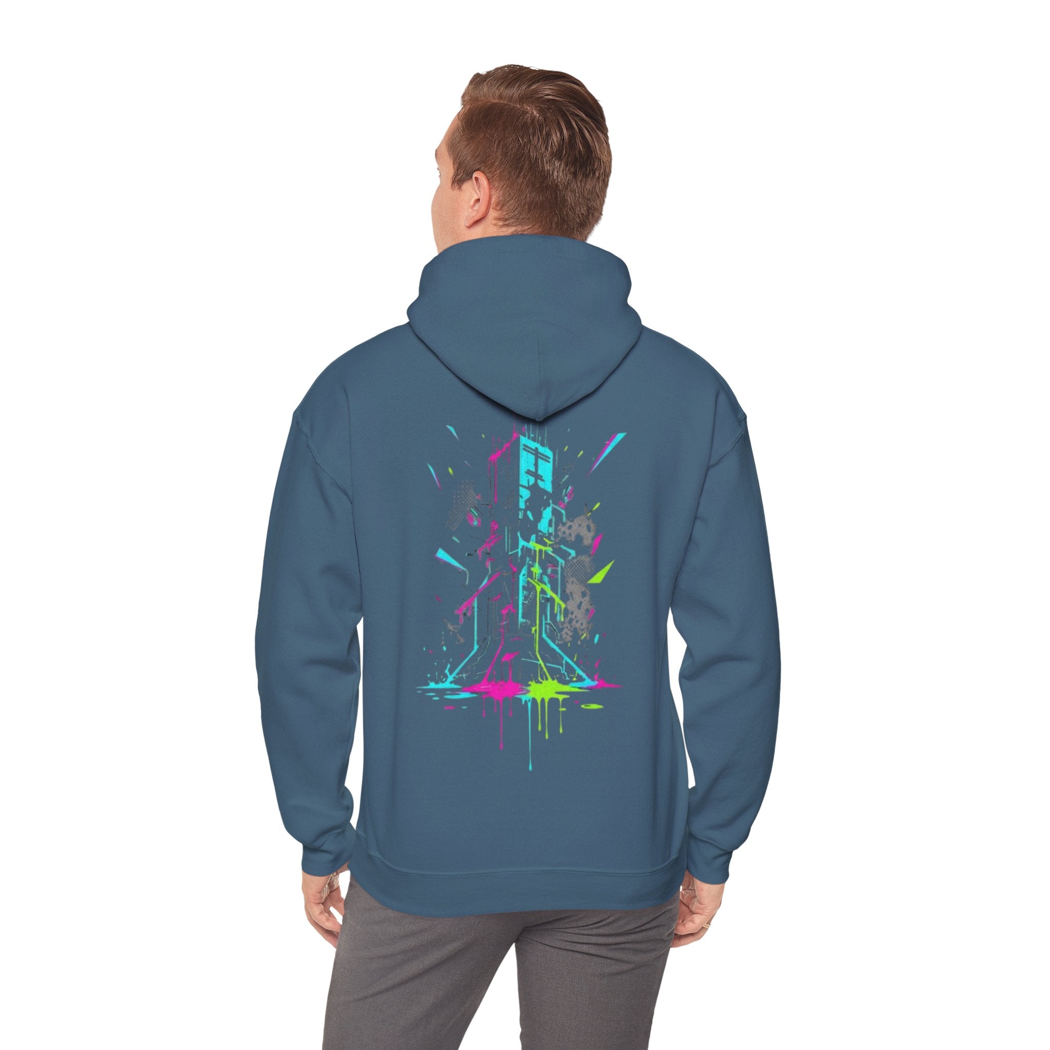 Retro Neon Arcade Hoodie — Pixel Tower Gaming Sweatshirt