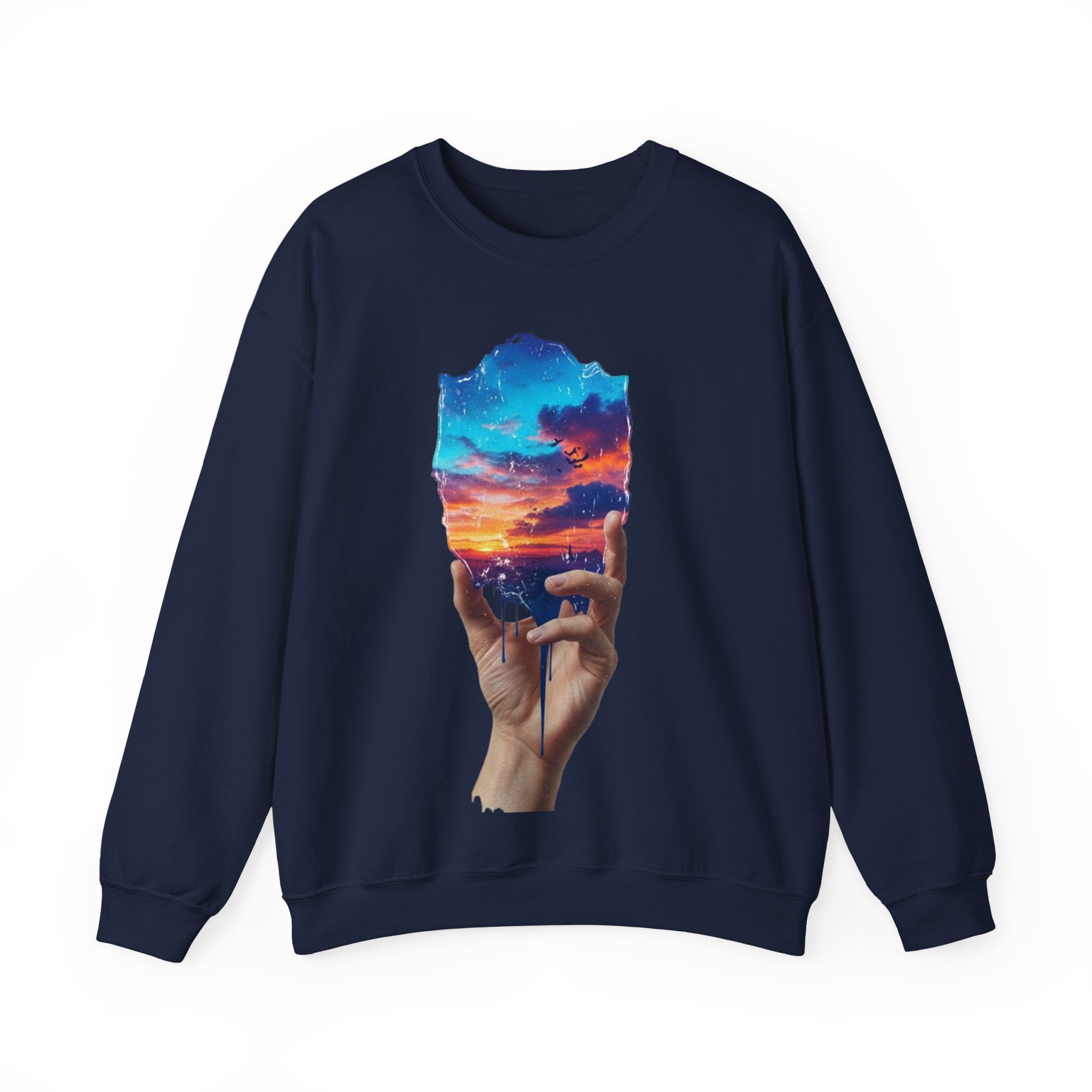 Sunset in Hand Crewneck Sweatshirt