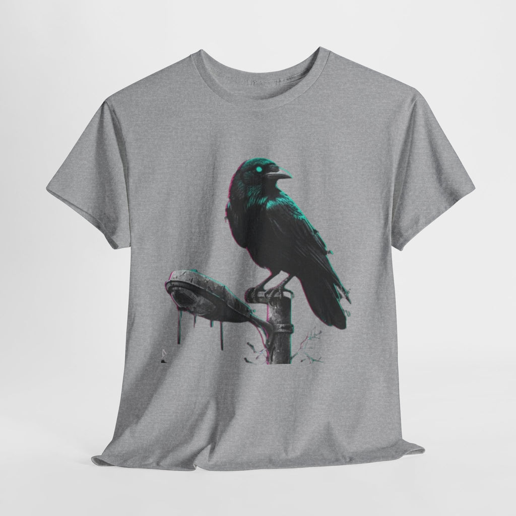 Raven Perch T‑Shirt — Gothic Crow Graphic Tee