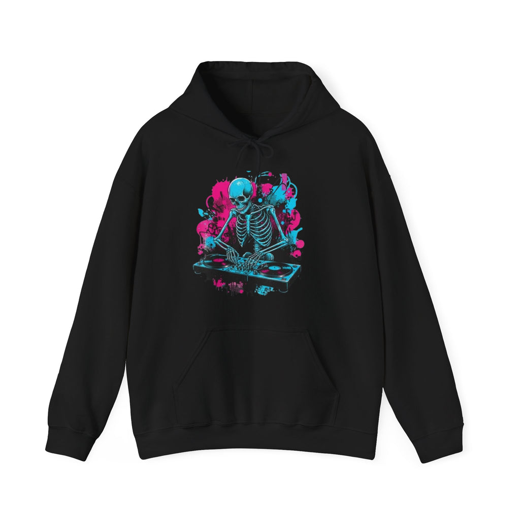 Hoodie — Neon Meditating Skeleton Graphic Hoodie