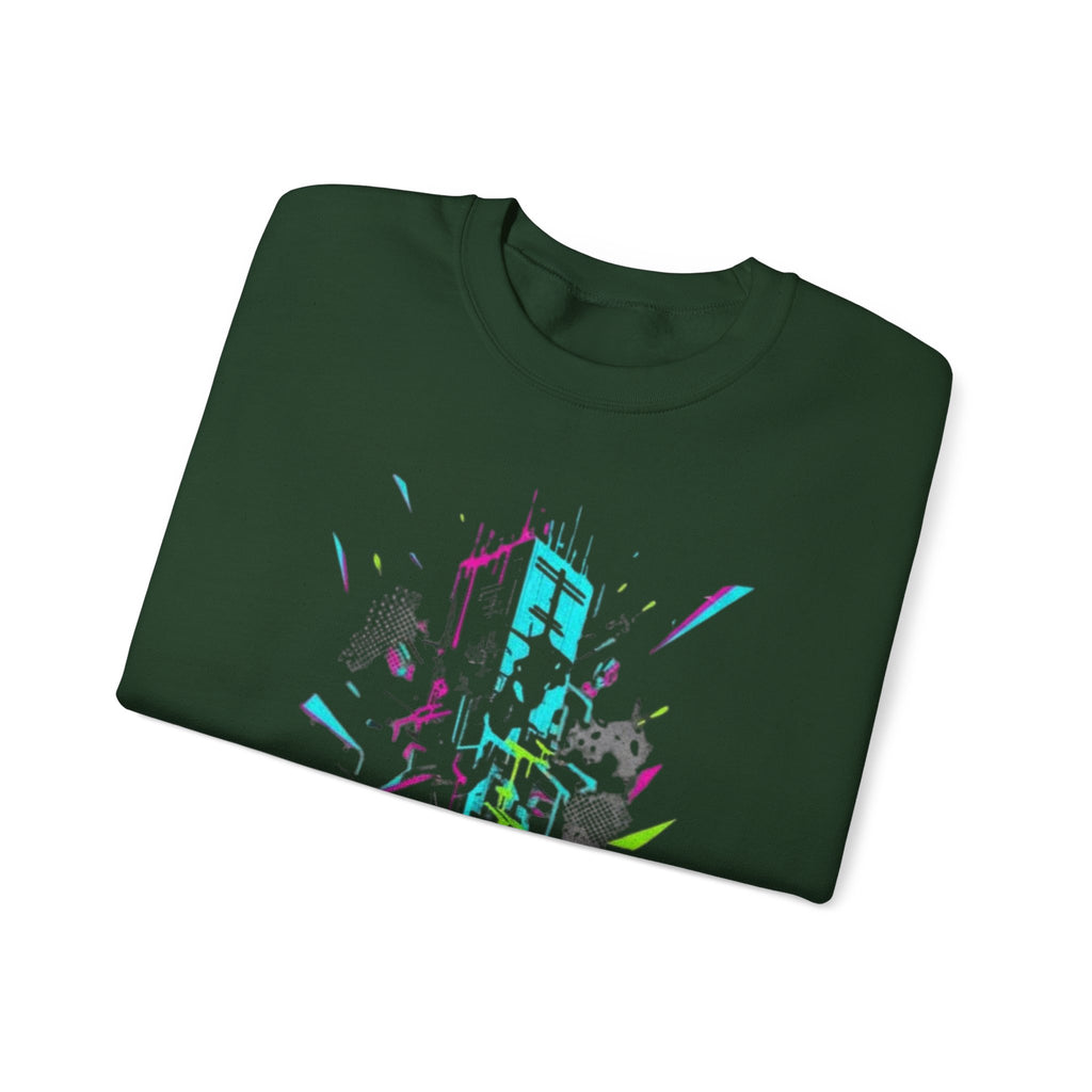 Neon Cyber City Crewneck Sweatshirt